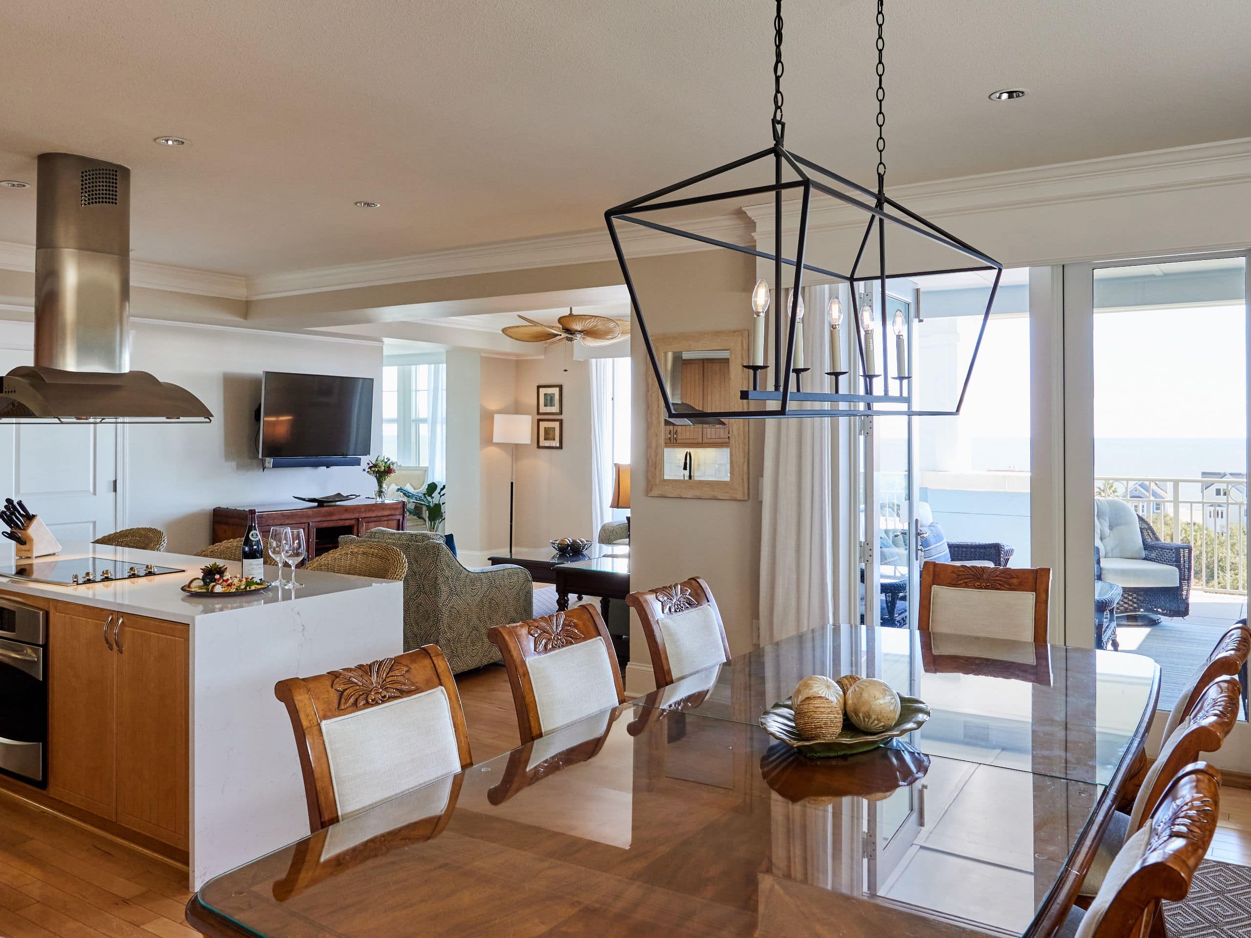 Wild Dunes Resort - Residences at Sweetgrass Penthouse Dining Table Living Area