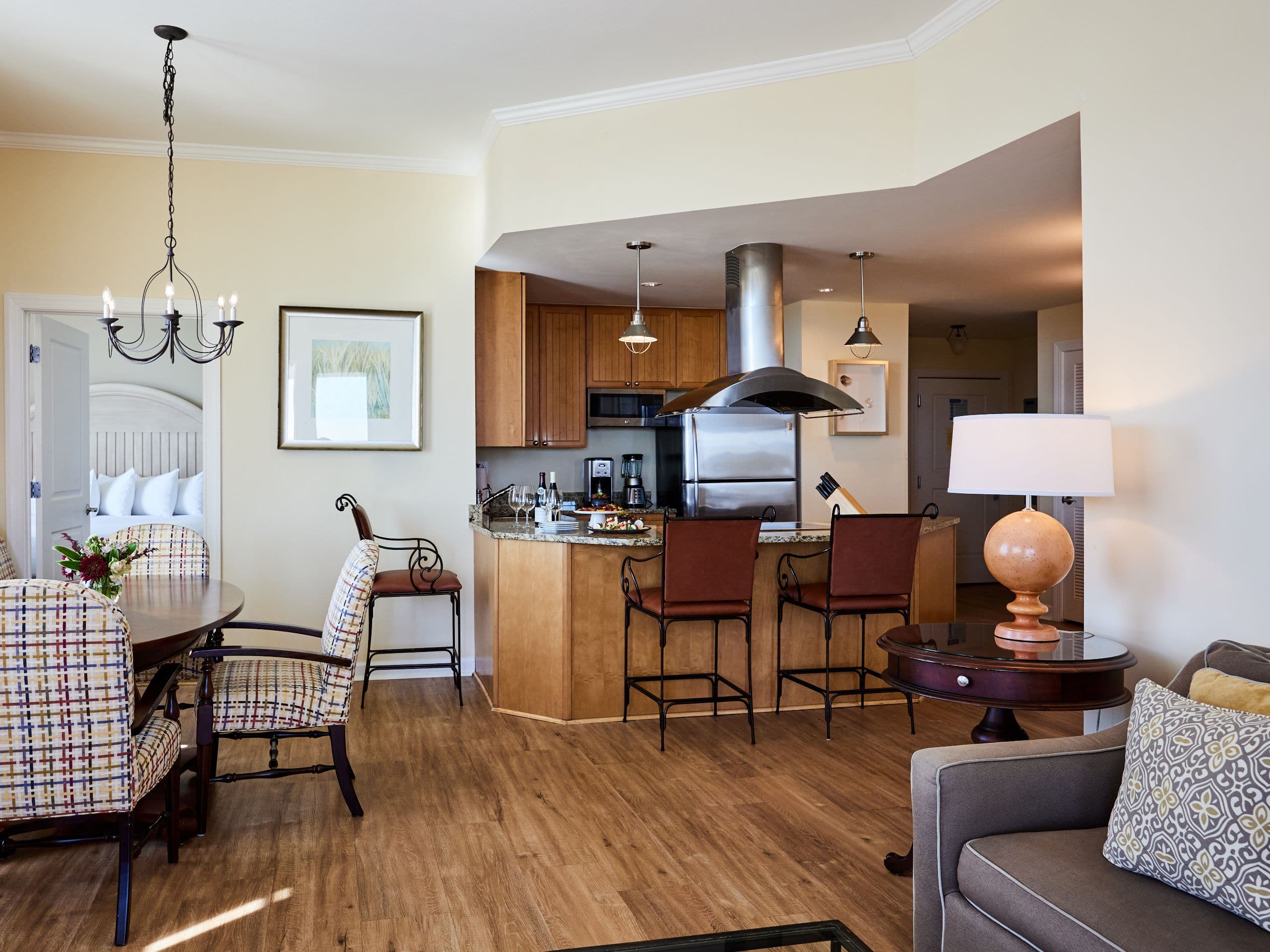 Wild Dunes Resort - Residences at Sweetgrass Three Bedroom Suite Kitchen Living Area