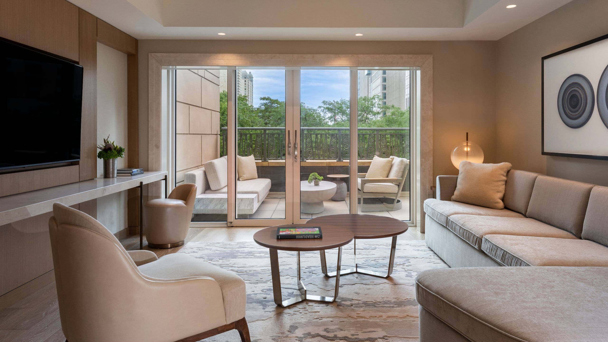 Park Hyatt Chicago Water Tower Terrace Suite Living Room
