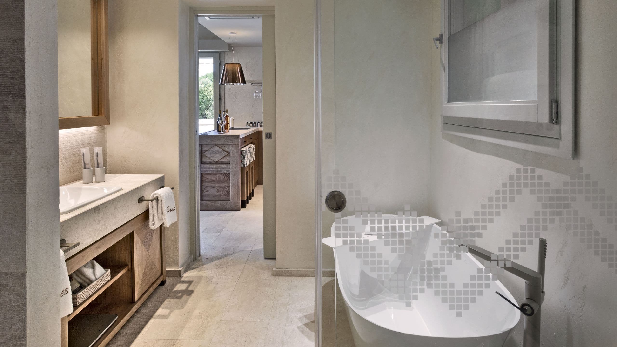 5 of 6 7Pines Resort Sardinia Rooftop Suite Bathroom