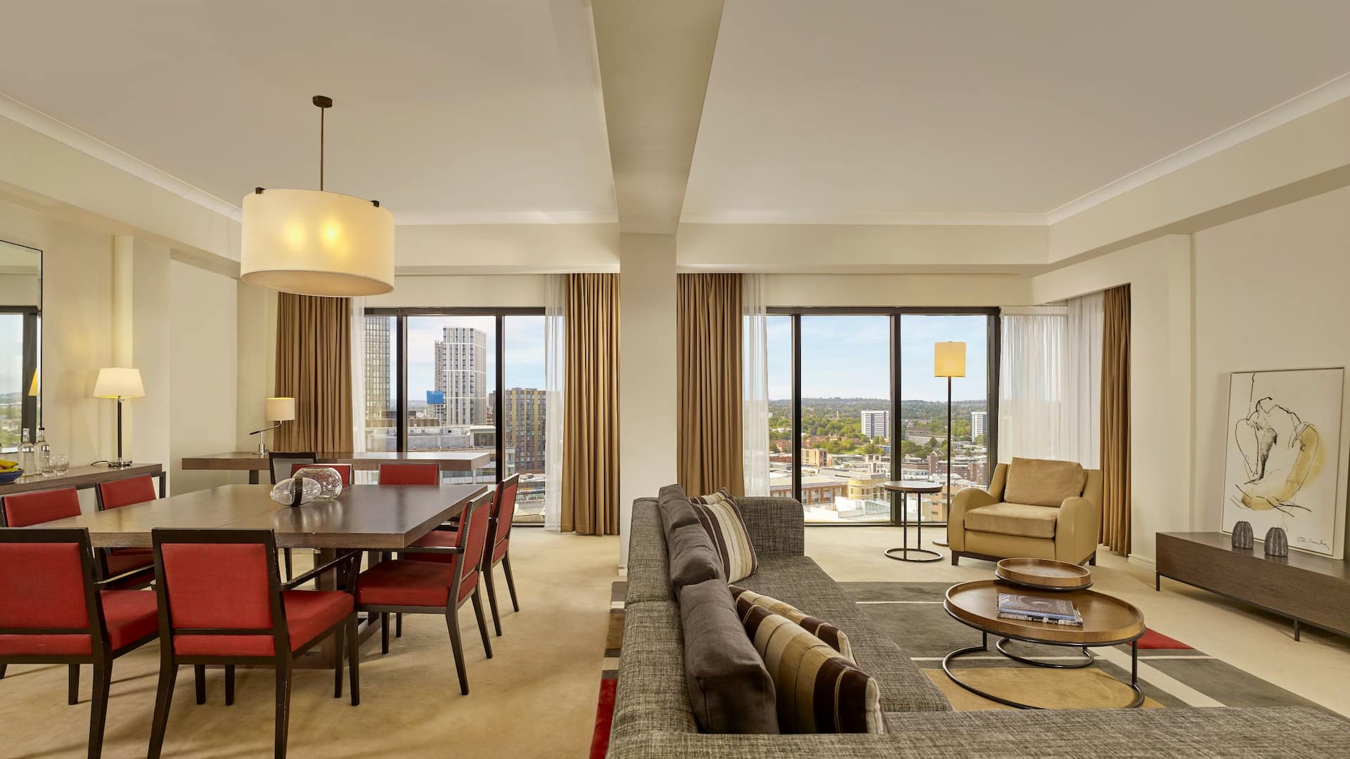 Hyatt Regency Birmingham Executive Suite Living Room Dining Room