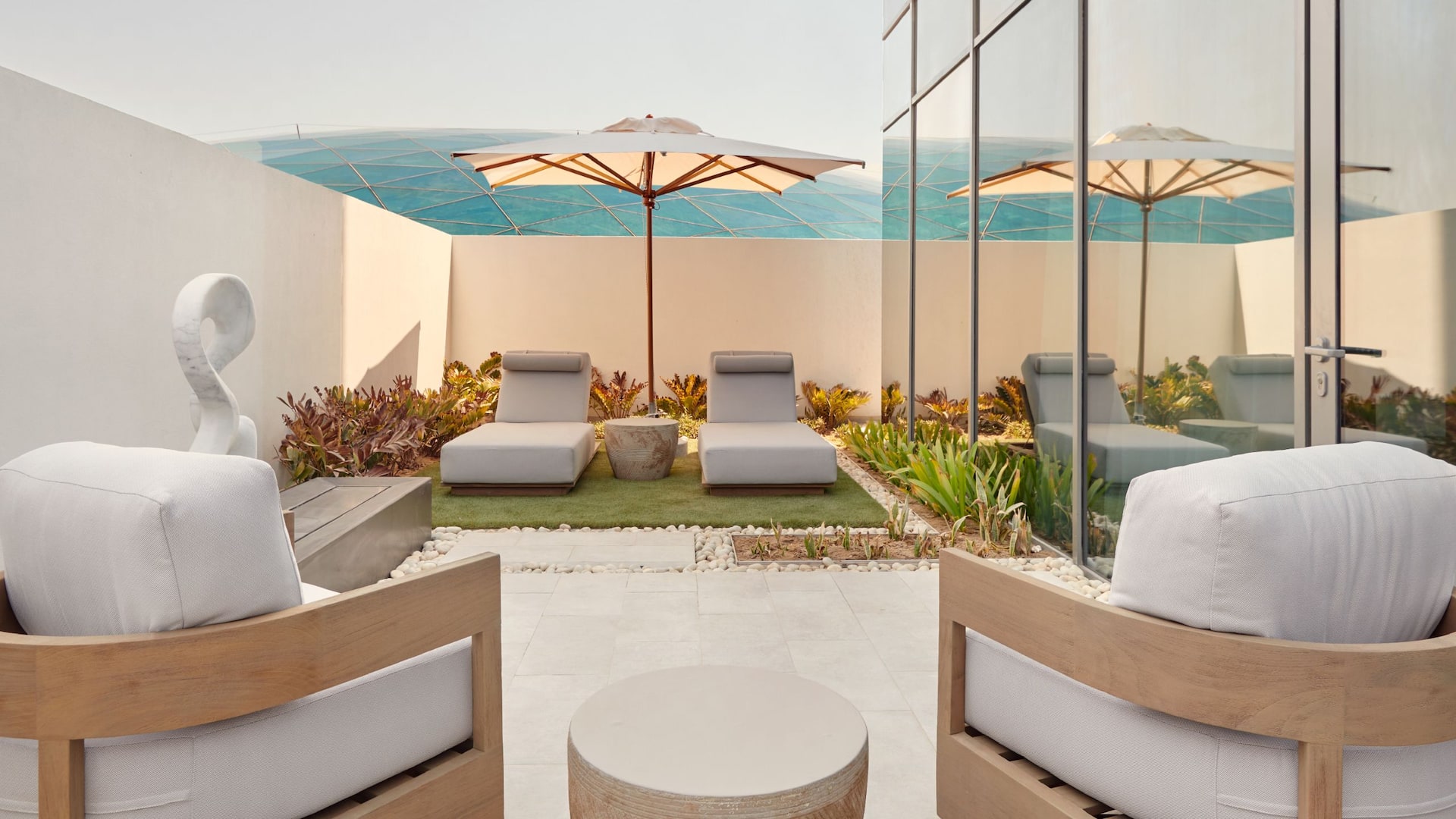 Special Junior Deluxe Suite at Grand Hyatt Kuwait with private garden terrace
