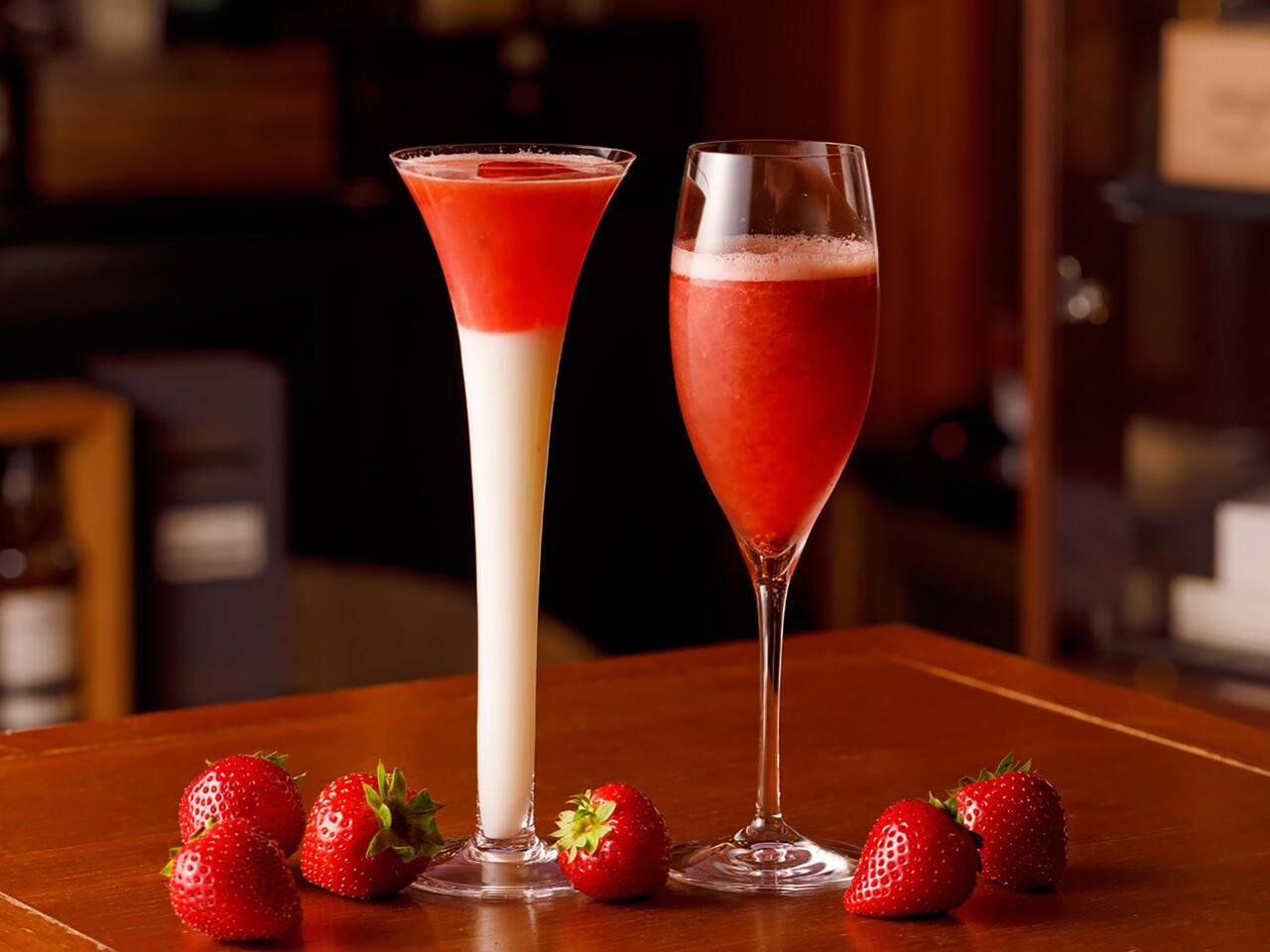 Winter Strawberry Cocktails