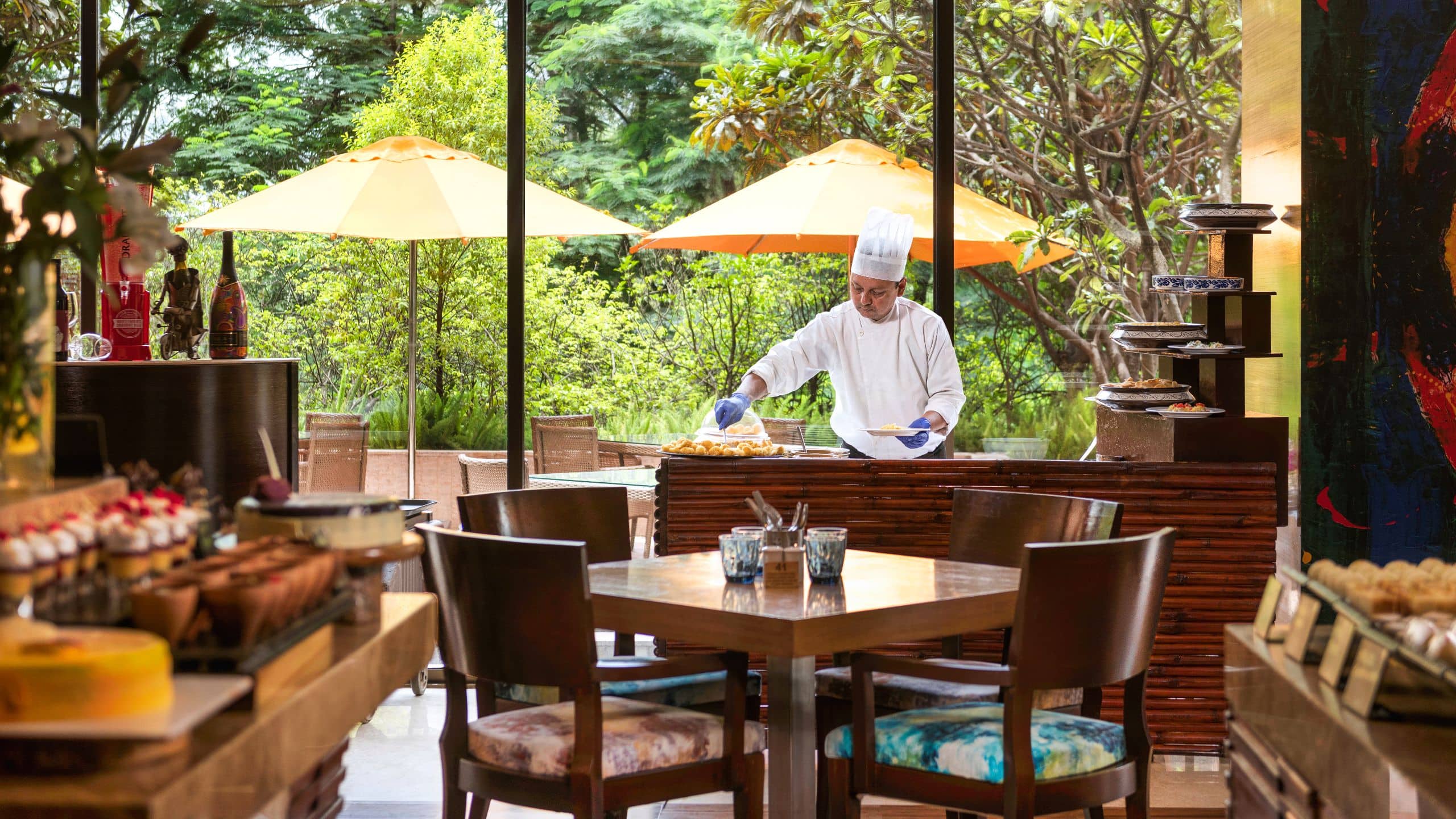 Hyatt Pune Eighty Eight Restaurant Dining Table Chef