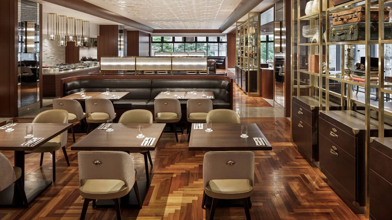 Interior of Harbor Kitchen inspired by a cruise ship