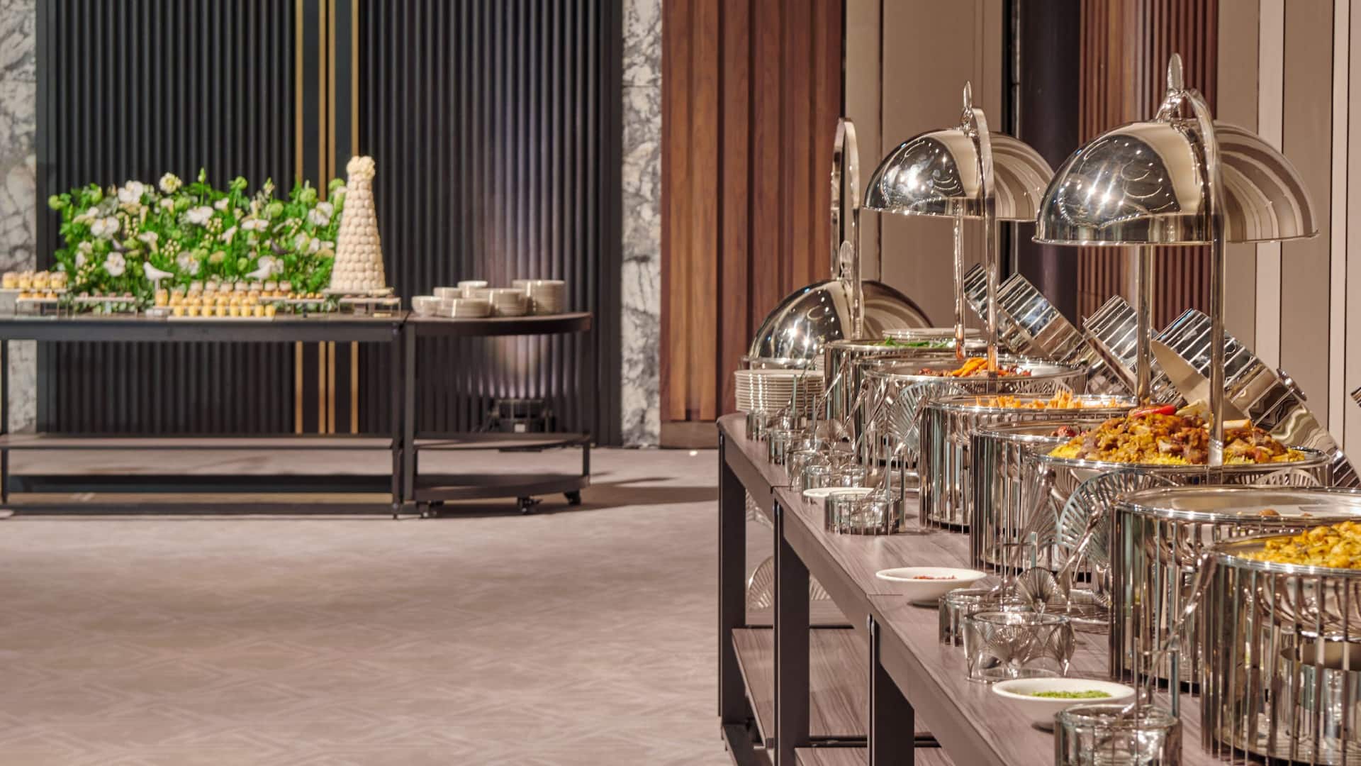 Grand Hyatt Kuwait Wedding Set Up Grand Ballroom Food