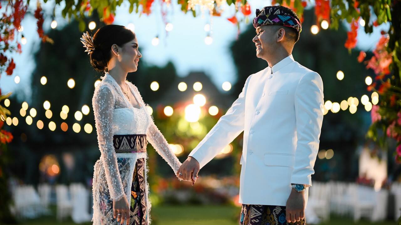 Couple on their wedding day at Hyatt Regency Yogyakarta