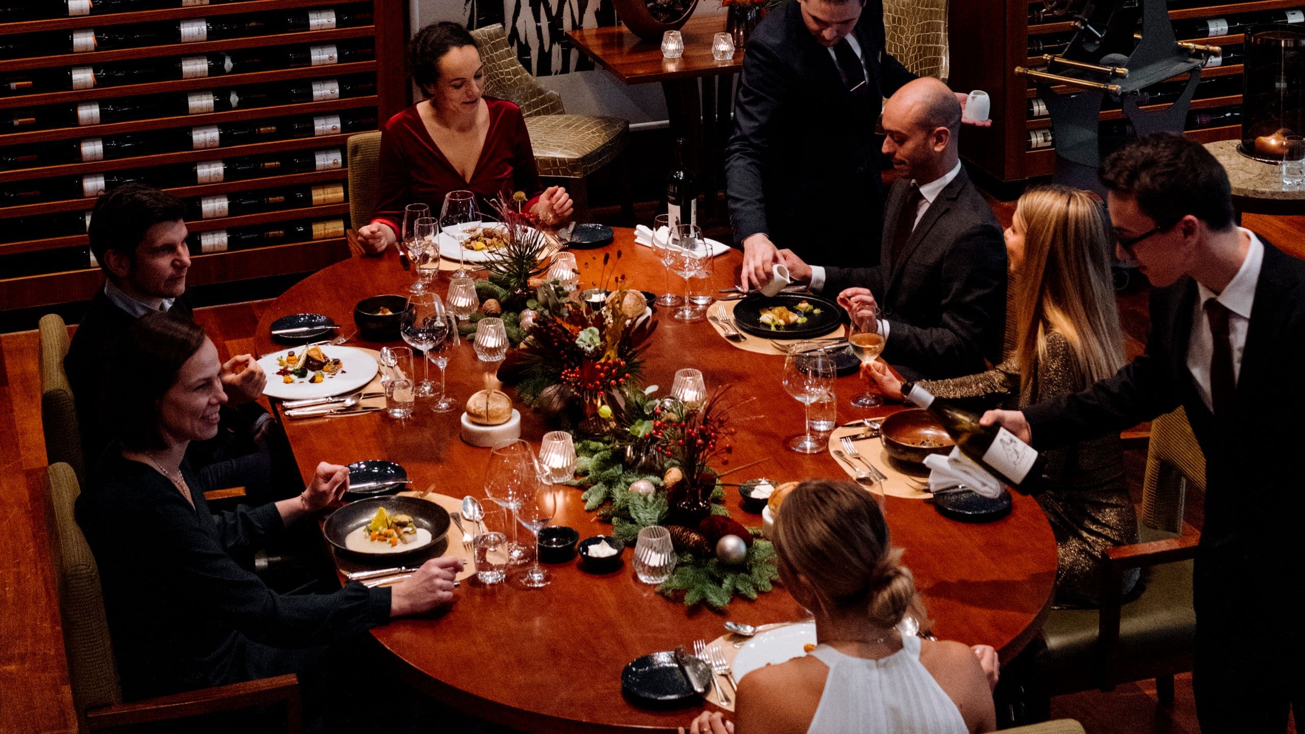 4 of 4 Park Hyatt Zurich Christmas Dinner Wine Library