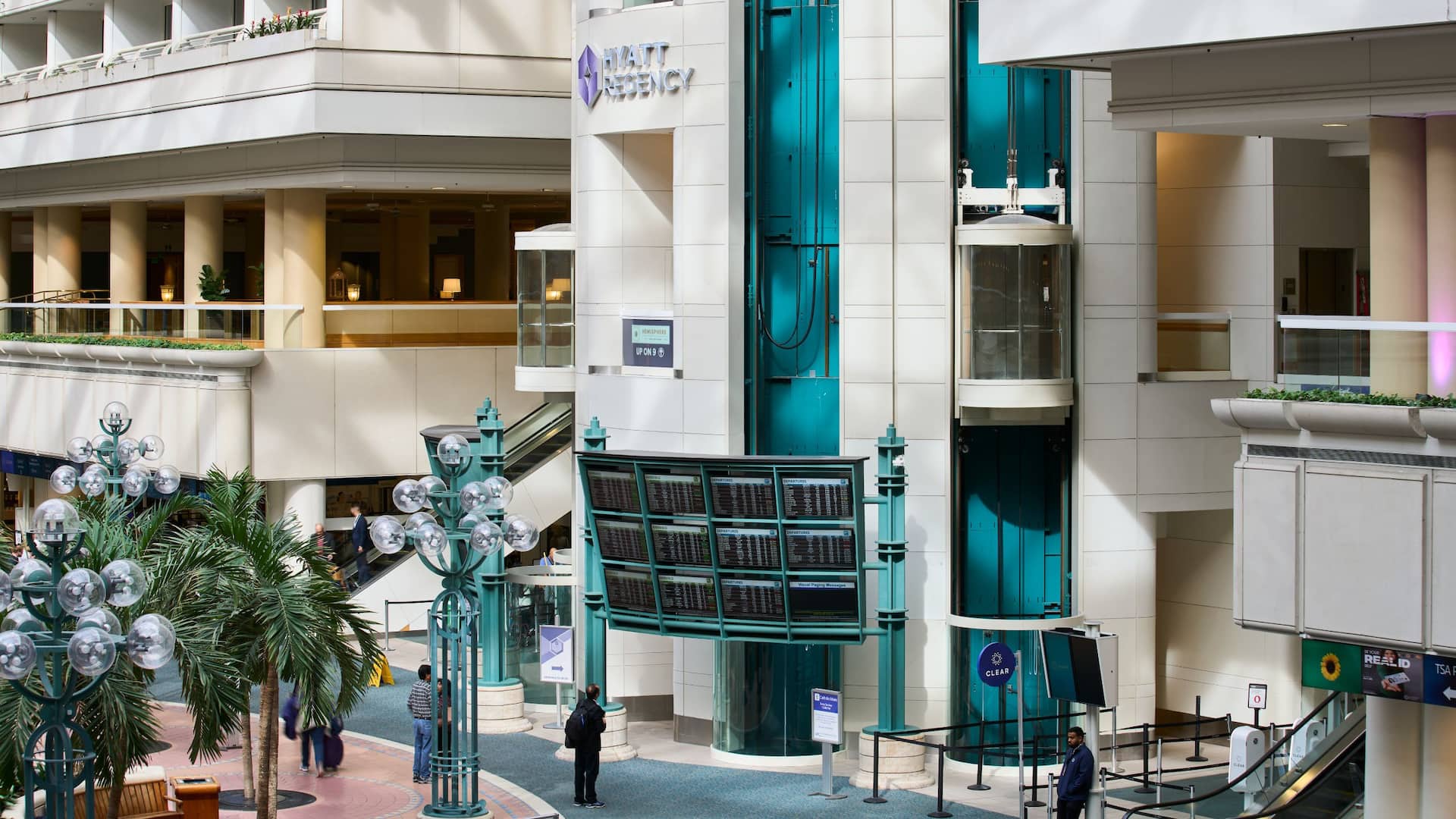 Hyatt Regency Orlando International Airport Flight Board Signage