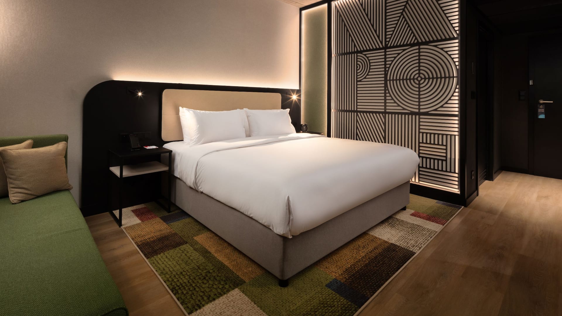 Hyatt Place Krakow King Guestroom Evening Setting
