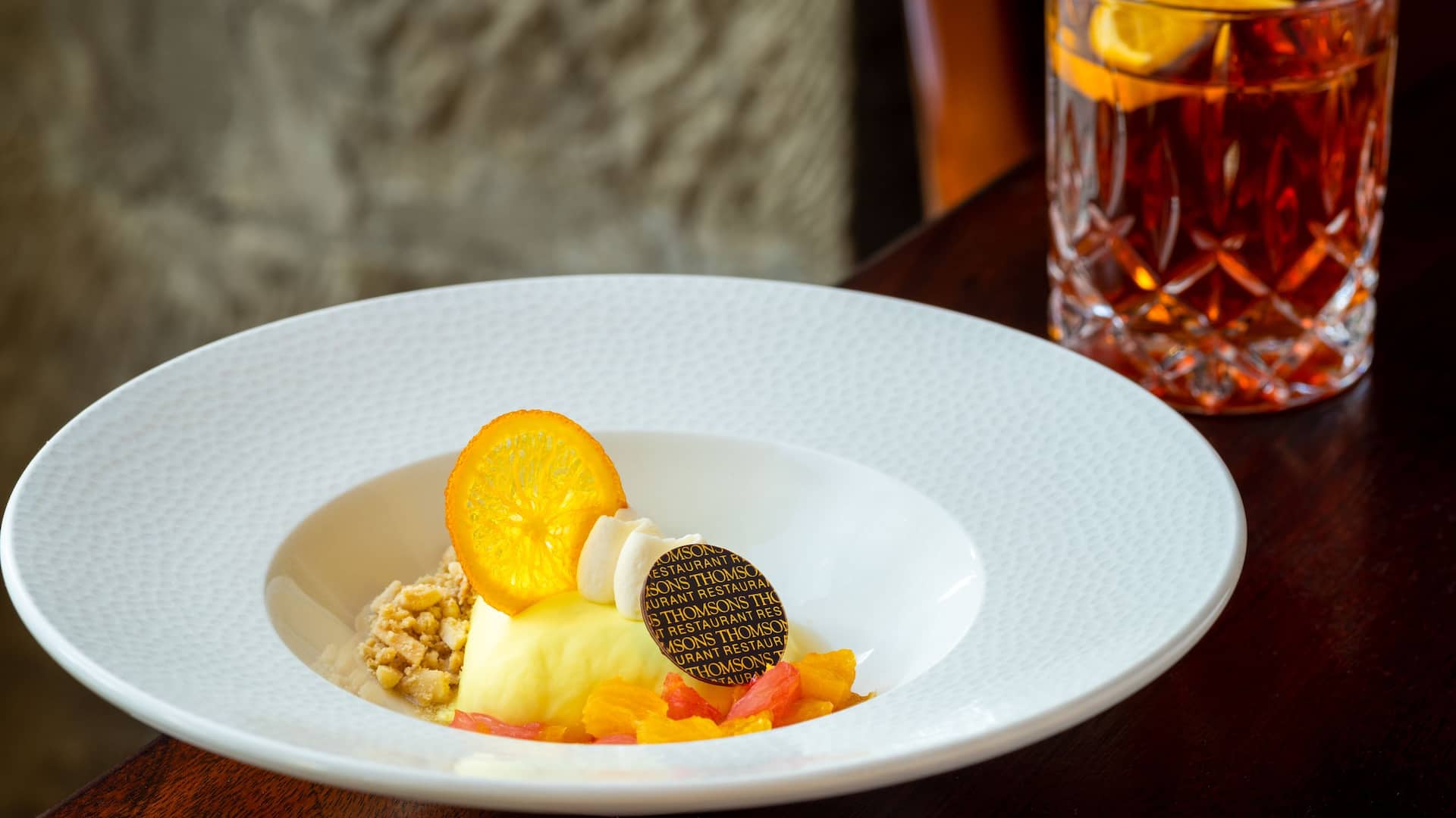 Hyatt Regency Calgary Thomsons Orange Cheesecake Panna Cotta Dessert