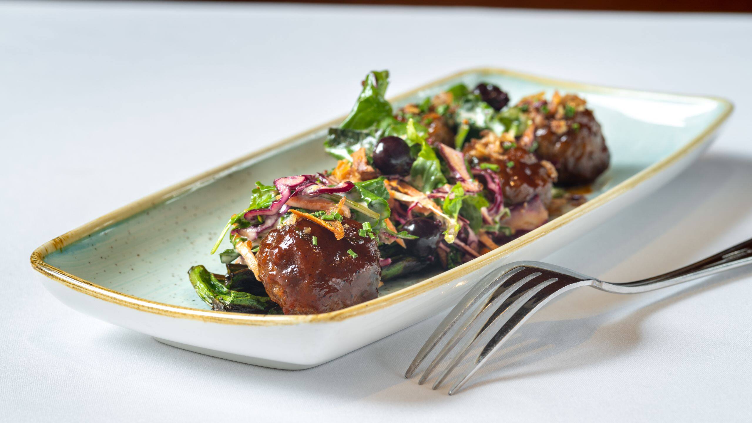 Hyatt Regency Calgary Thomsons Whisky Bbq Glazed Bison Meatballs