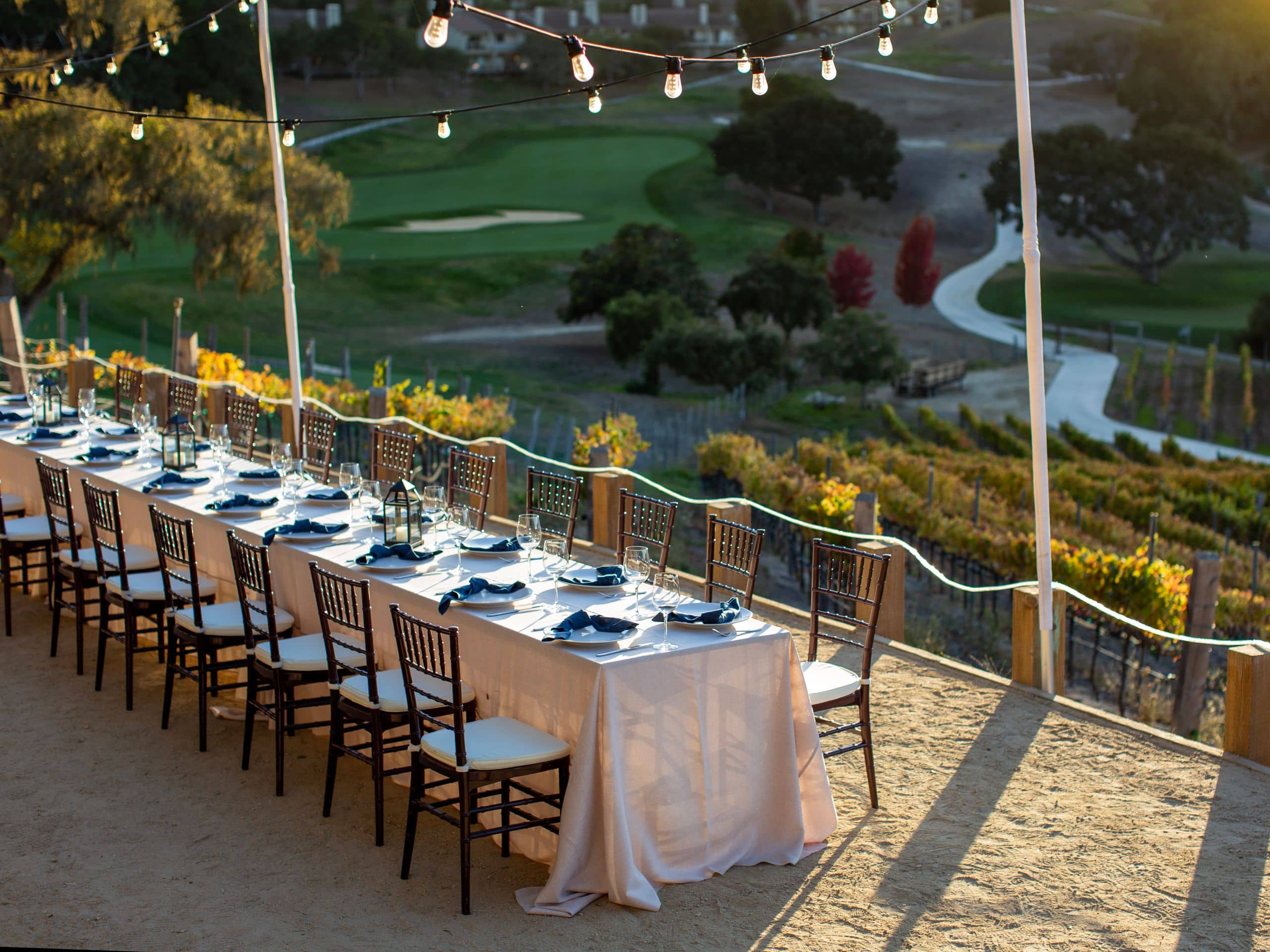 Carmel Valley Ranch Harvest Landing Table View
