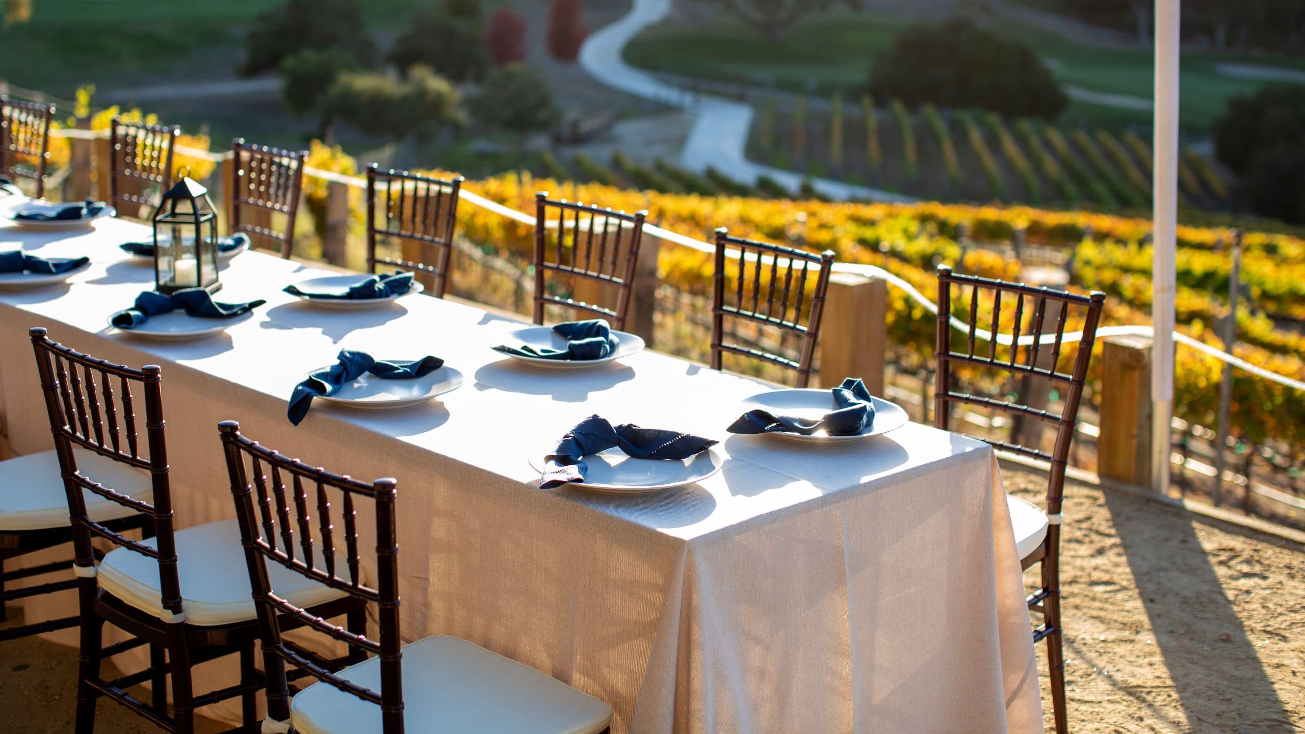 4 of 5 Carmel Valley Ranch Harvest Landing Table Close-up