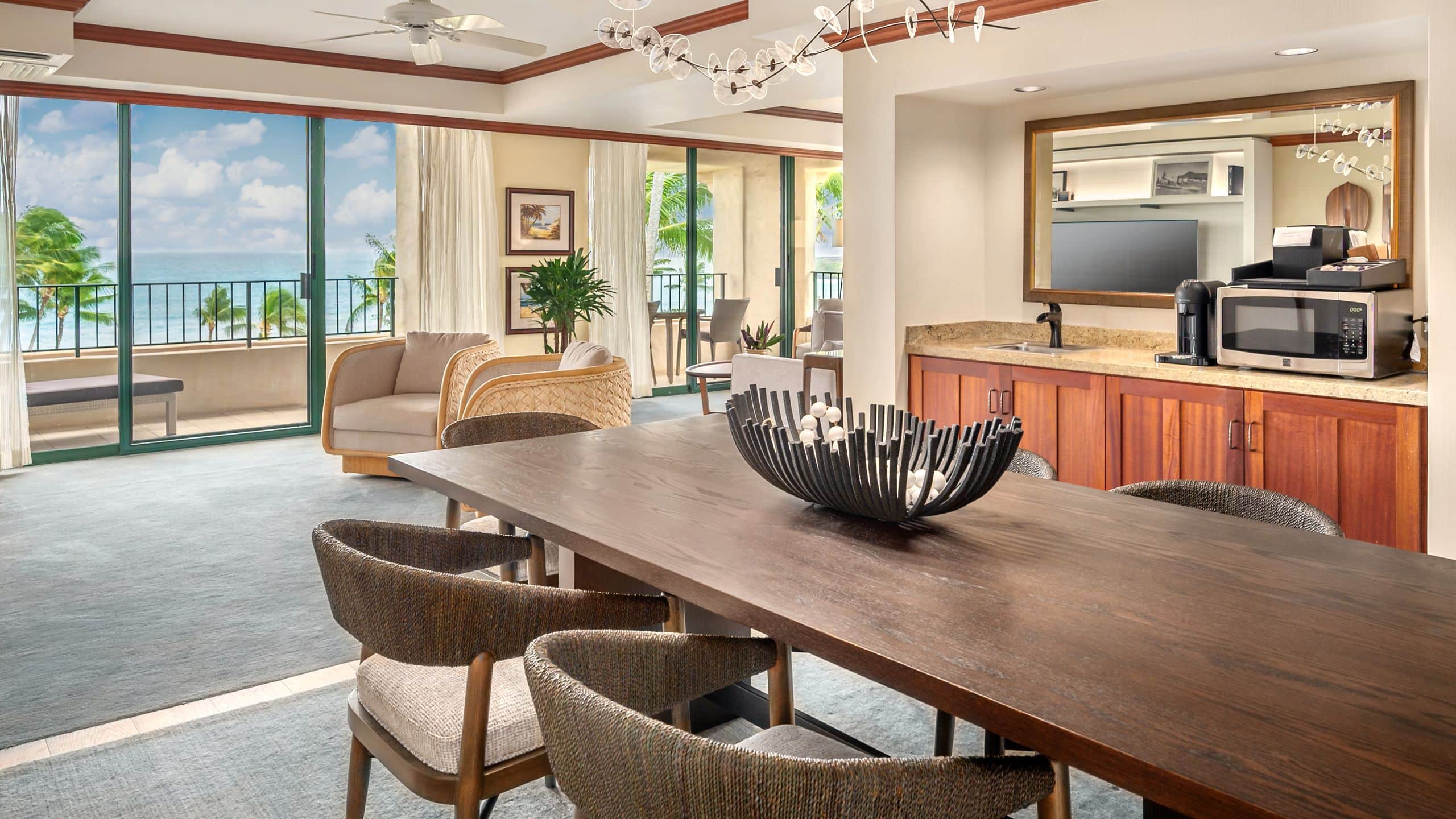 Grand Hyatt Kauai Resort & Spa Grand Suite Dining Living