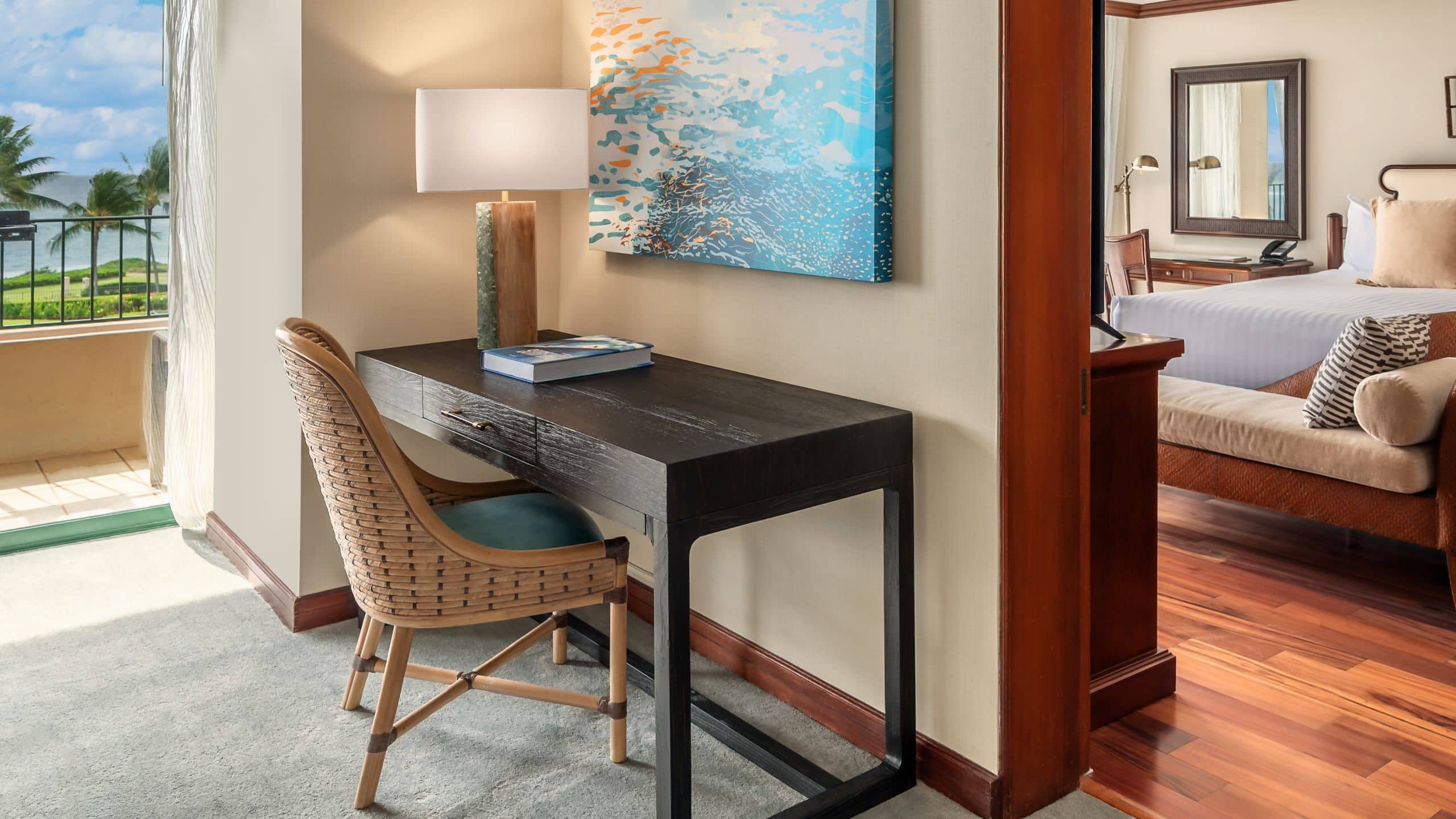 Grand Hyatt Kauai Resort & Spa Ocean Suite Desk Bedroom