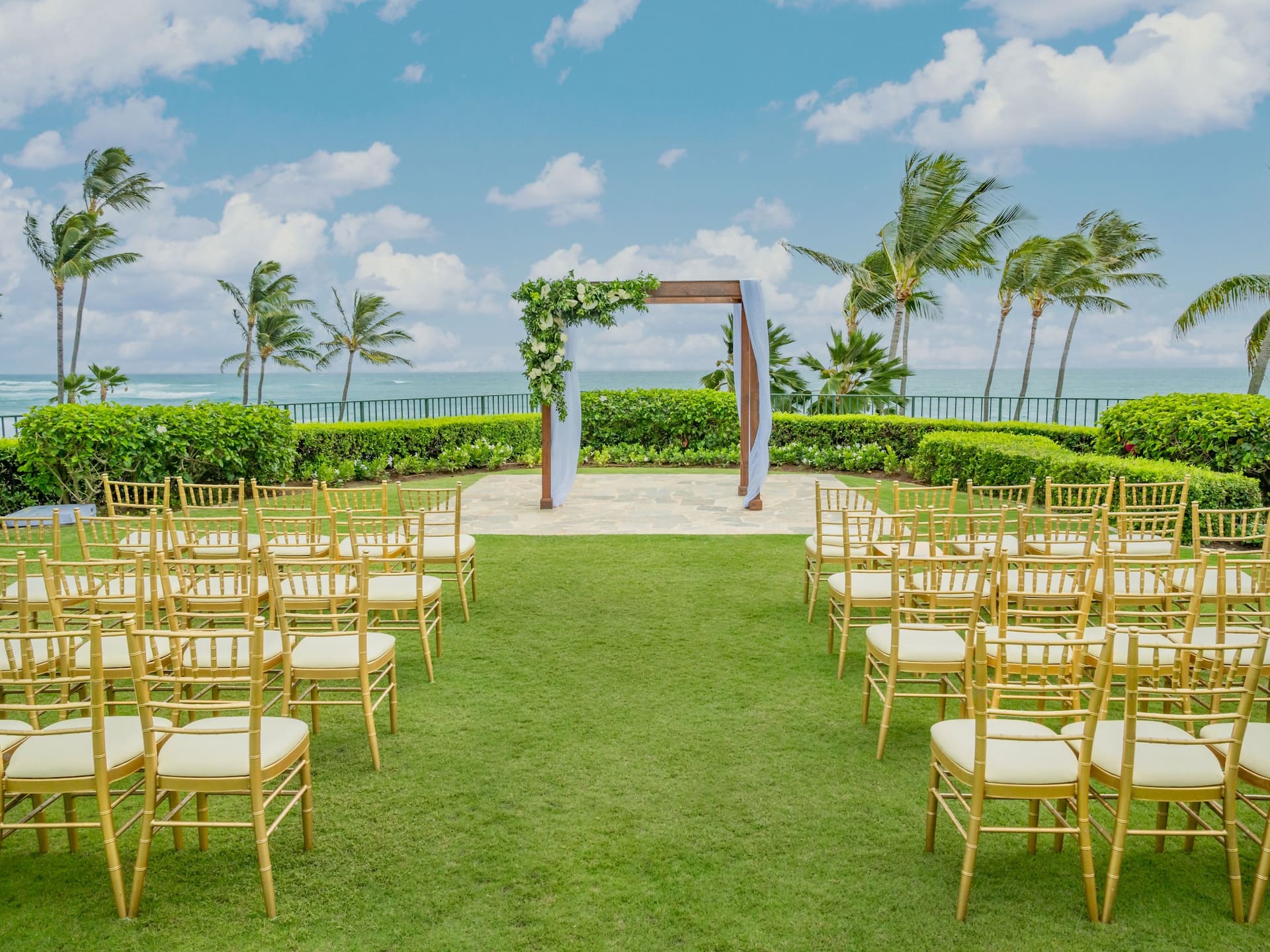 Grand Hyatt Kauai Resort & Spa Wedding Grand Lawn Setup