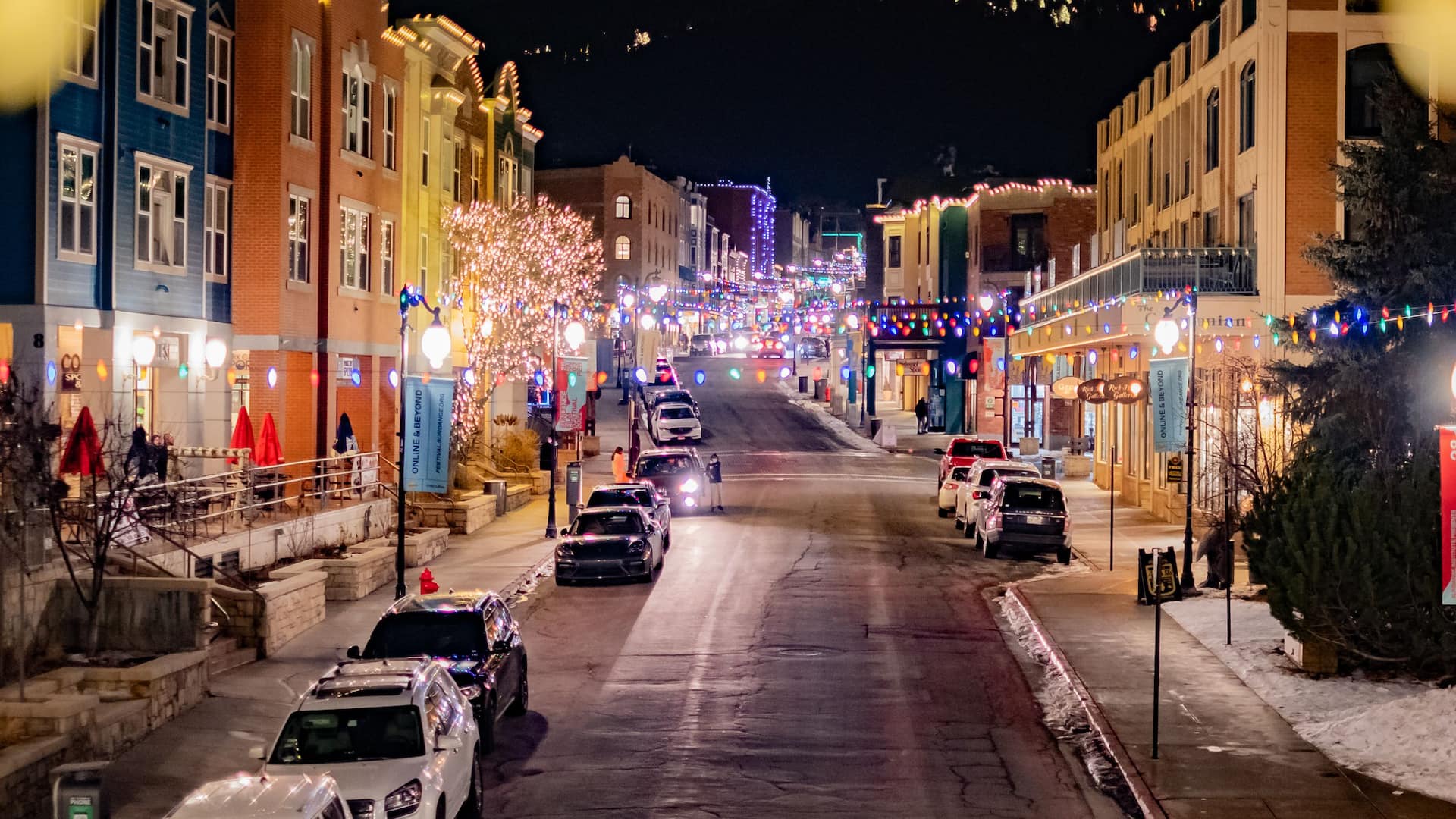 Hyatt Place Park City Main Street Night Winter
