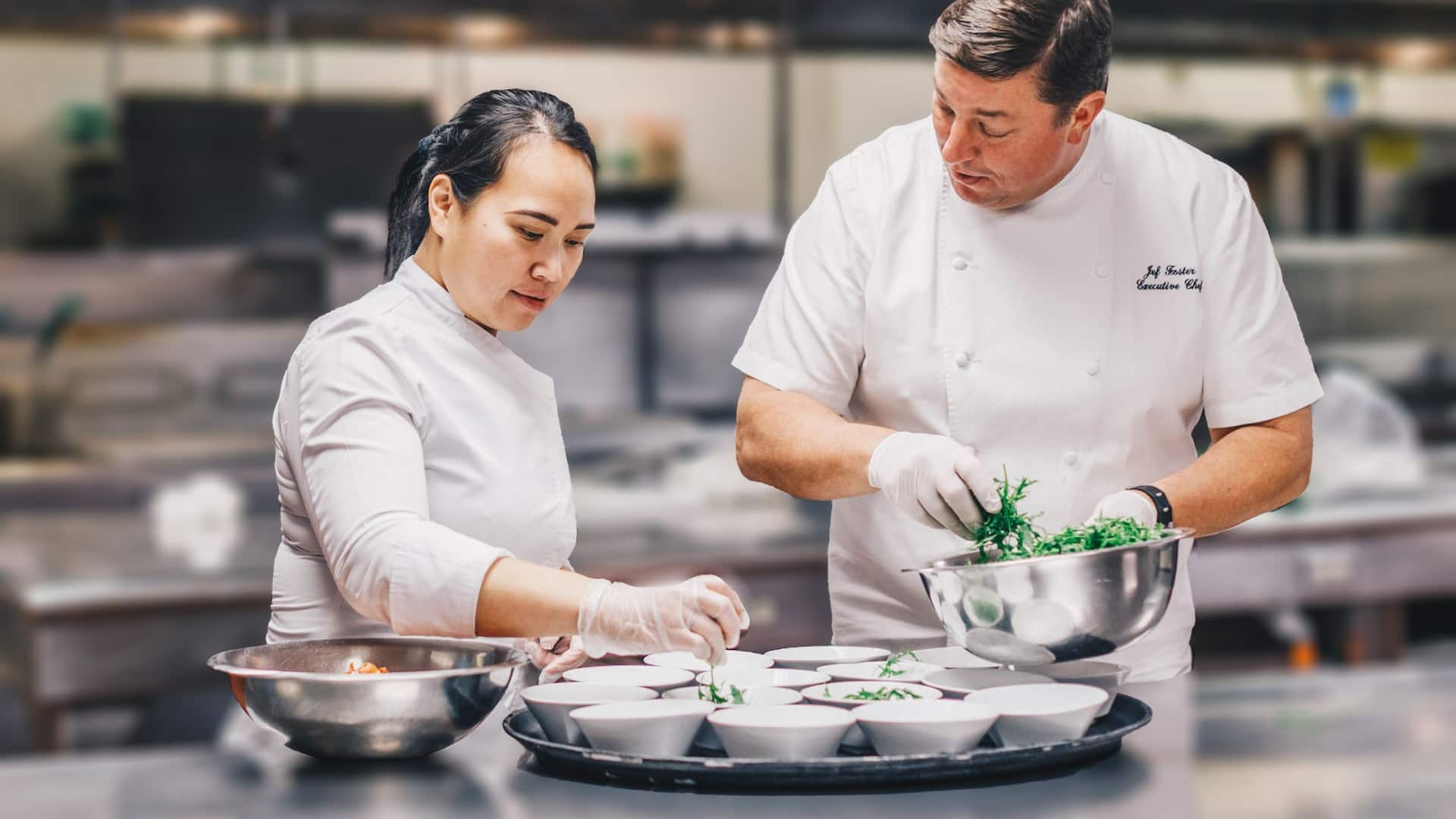 Hyatt Regency Bellevue on Seattle's Eastside Live Kitchen Chefs Plating