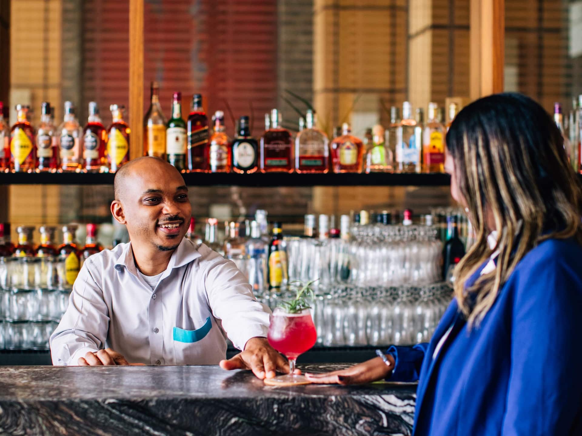 Hyatt Regency Trinidad Lobby Lounge Guest Cocktail