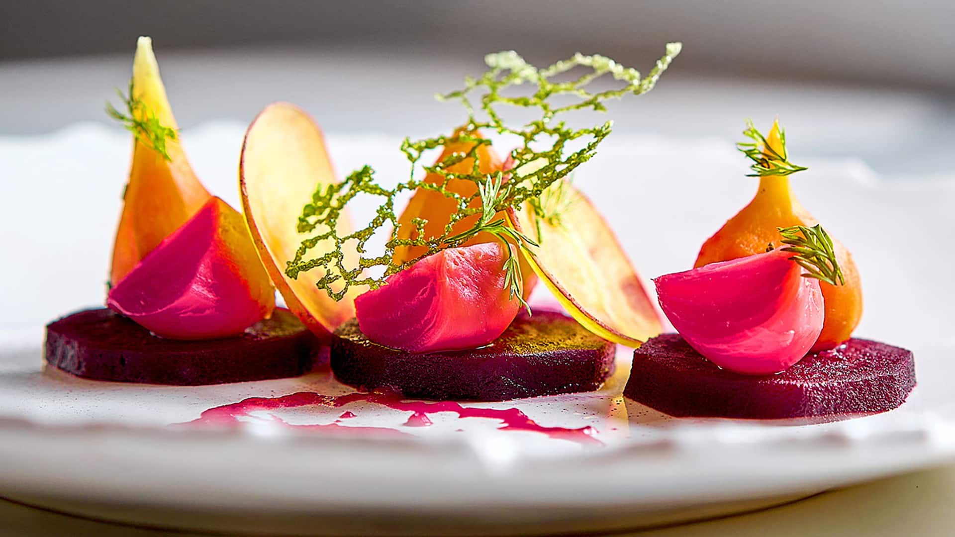 Hyatt Regency Cape Town Urchin Beetroot Starter