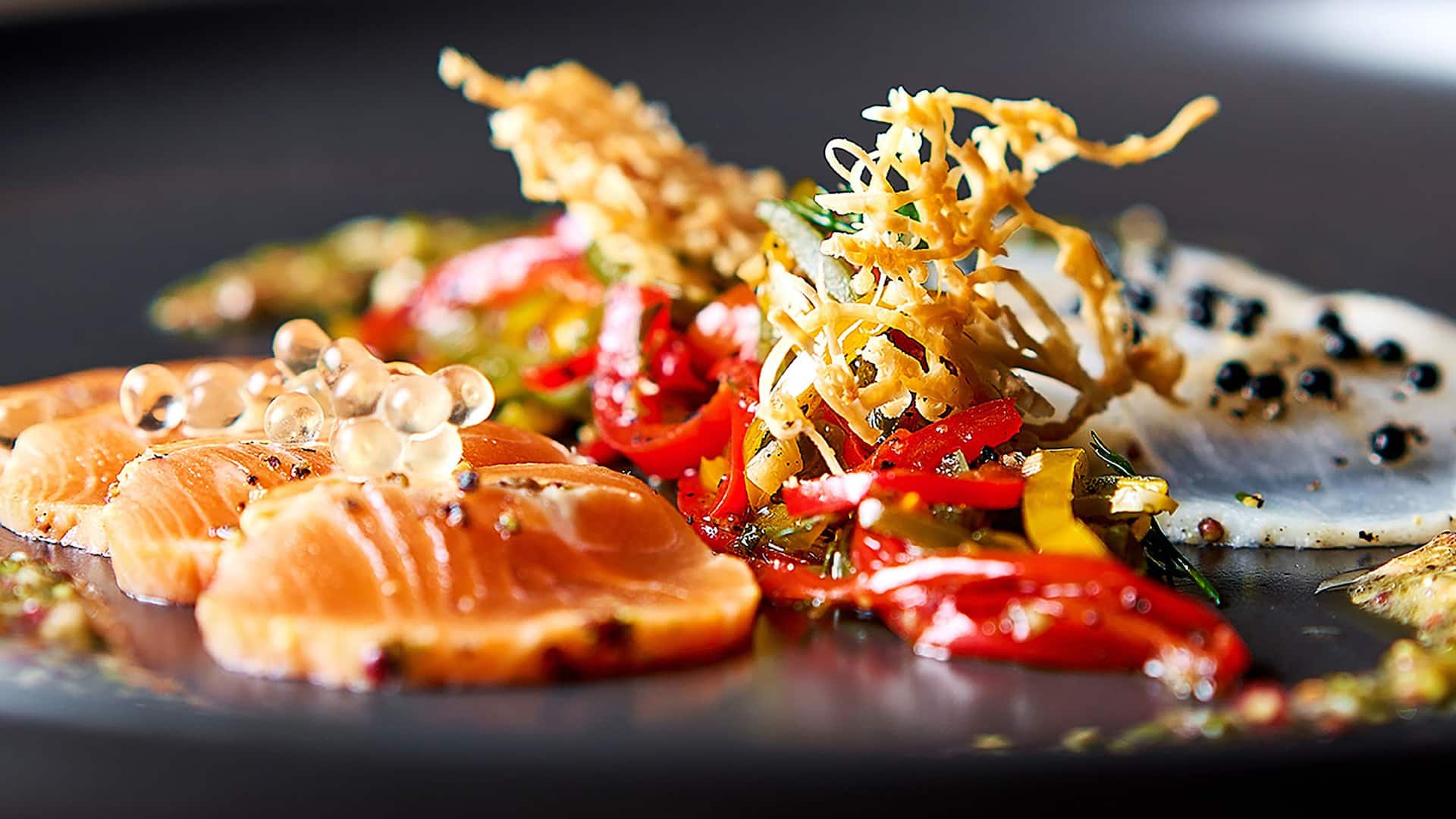Hyatt Regency Cape Town Urchin Salmon and Kingklip