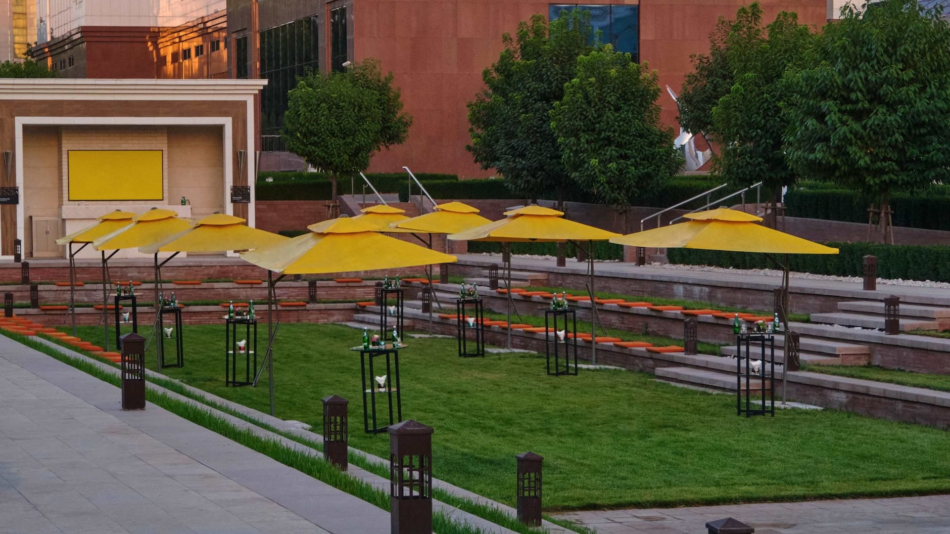 Hyatt Regency Tashkent Pavilion Bar Terrace Sunset
