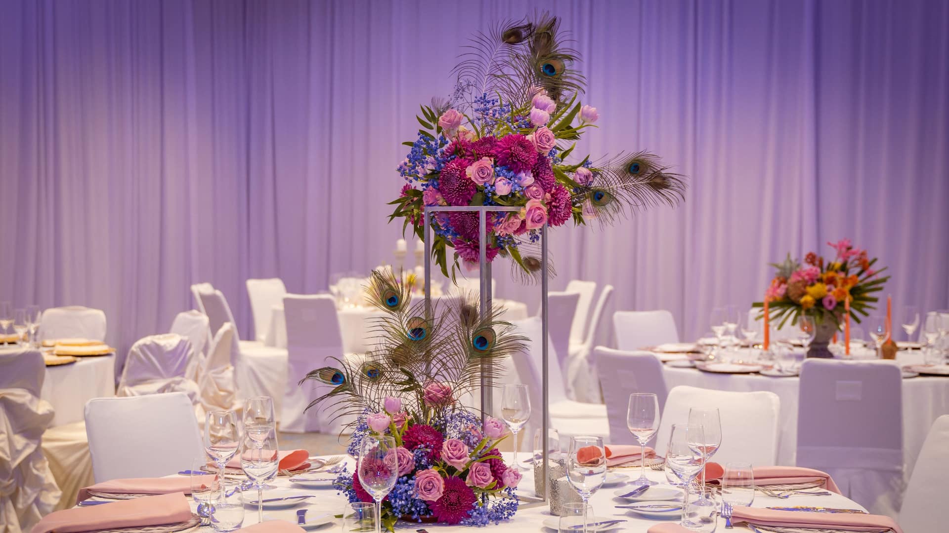 Hyatt Regency Sofia Ballroom Wedding Reception Centerpiece
