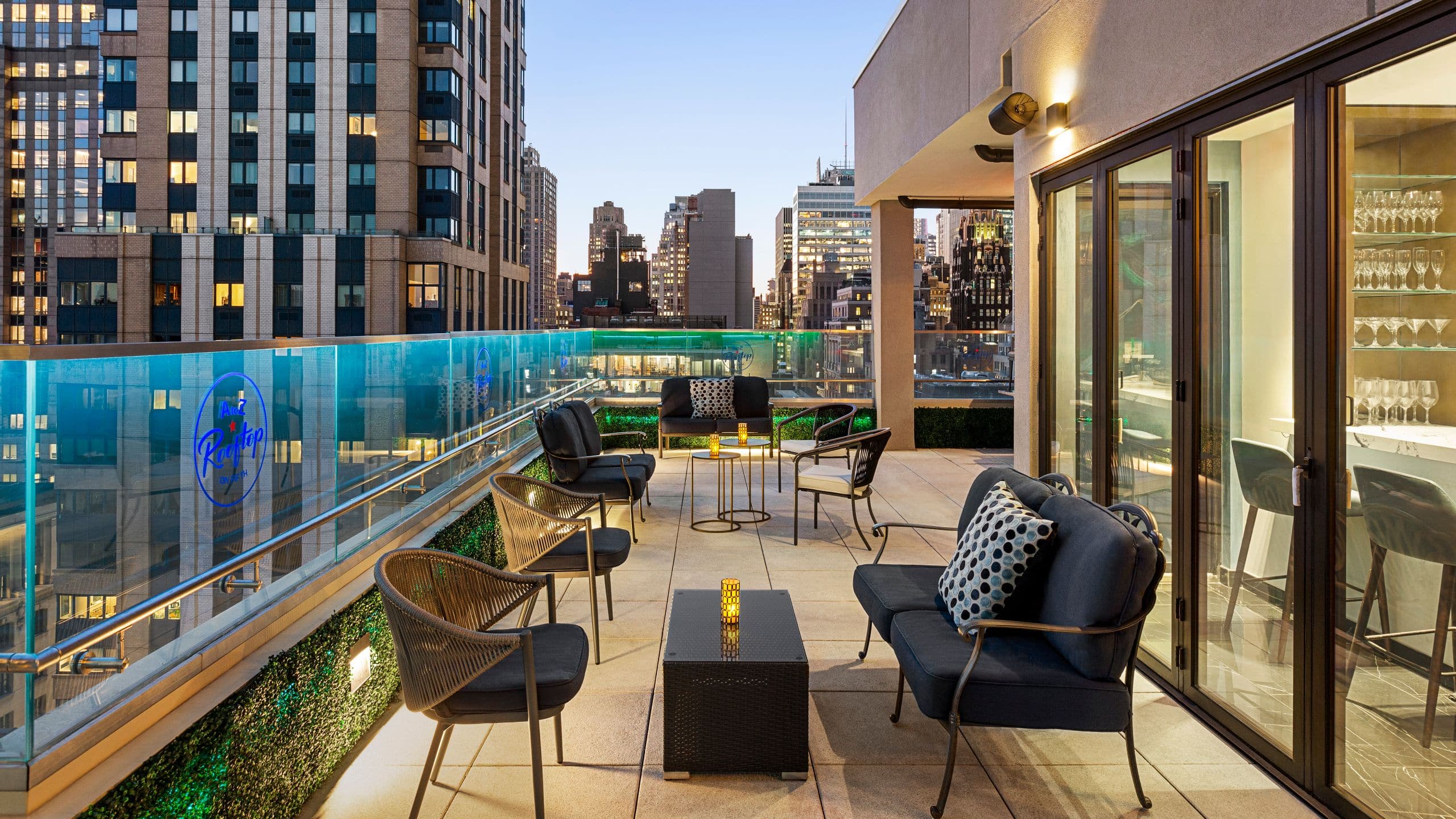 Hyatt Centric Midtown 5th Avenue New York Rooftop Nighttime