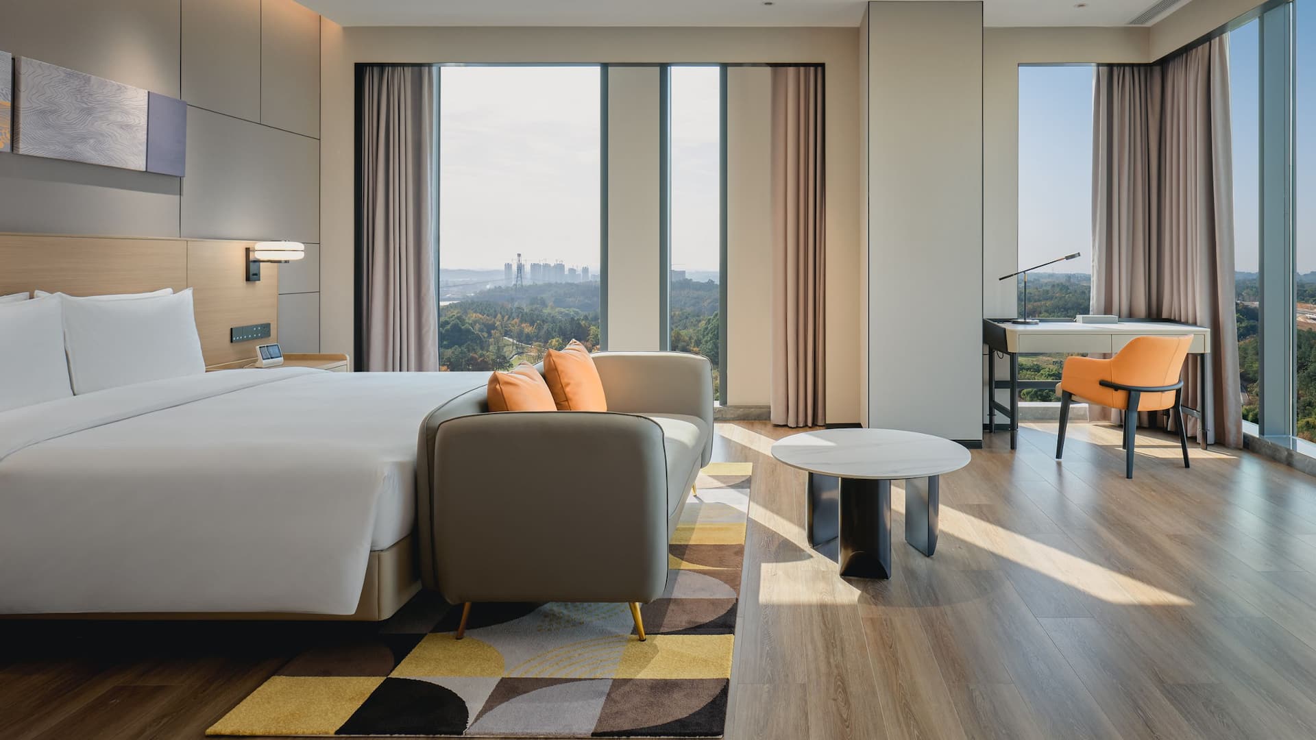 4 of 5 Hyatt Place Chengdu Bio-Town Three Bedroom Suite Master Bedroom Layout