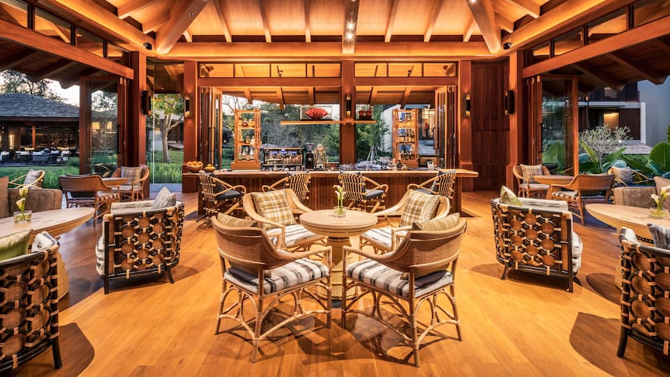 Interior View of Teak Lounge's Sitting Space