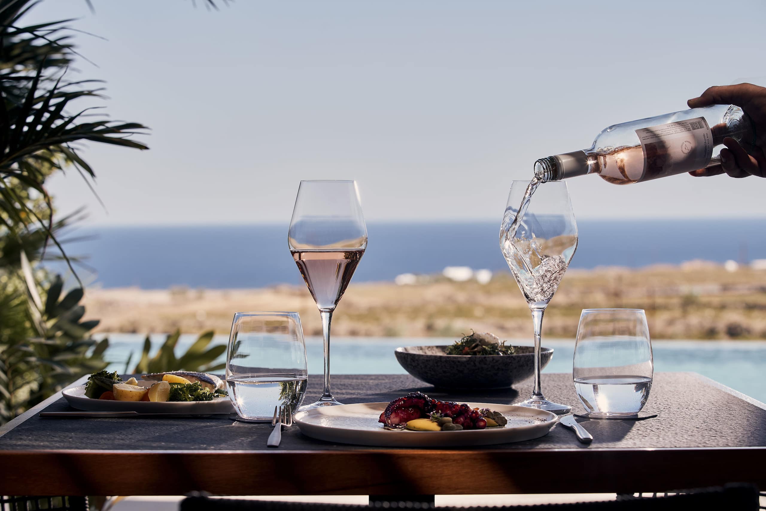 Magma Resort Santorini Magma Wine Pool View