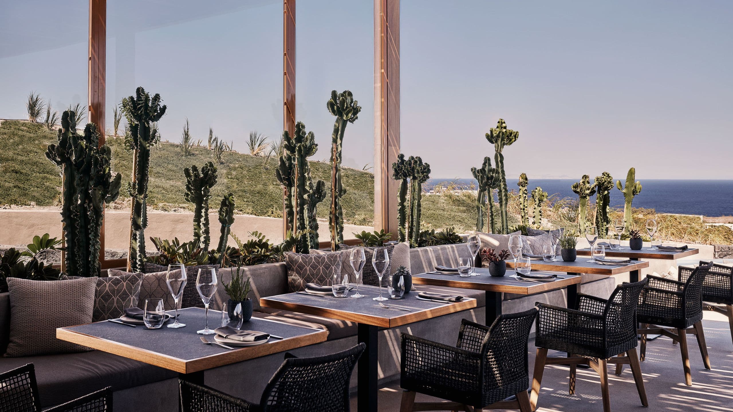 Magma Resort Santorini Restaurant Views