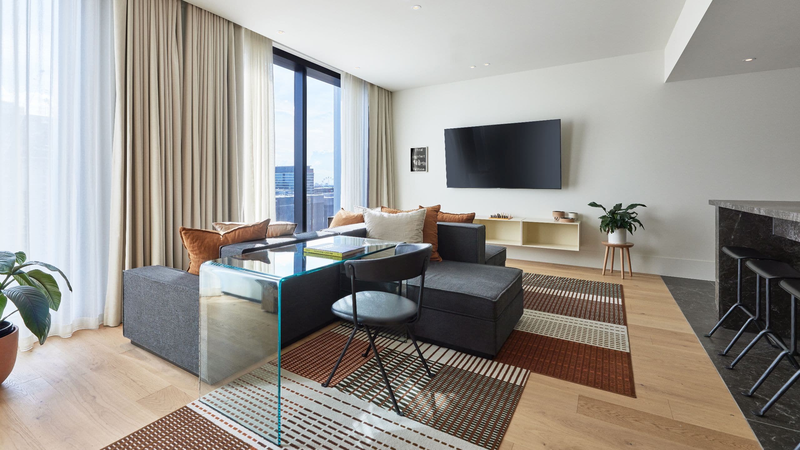 2/4 Hyatt Centric Melbourne Suite Living Room Seating