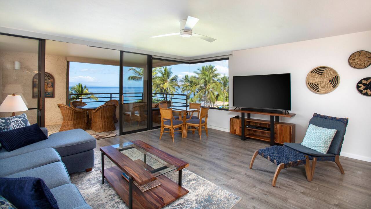 Ocean views from the living room