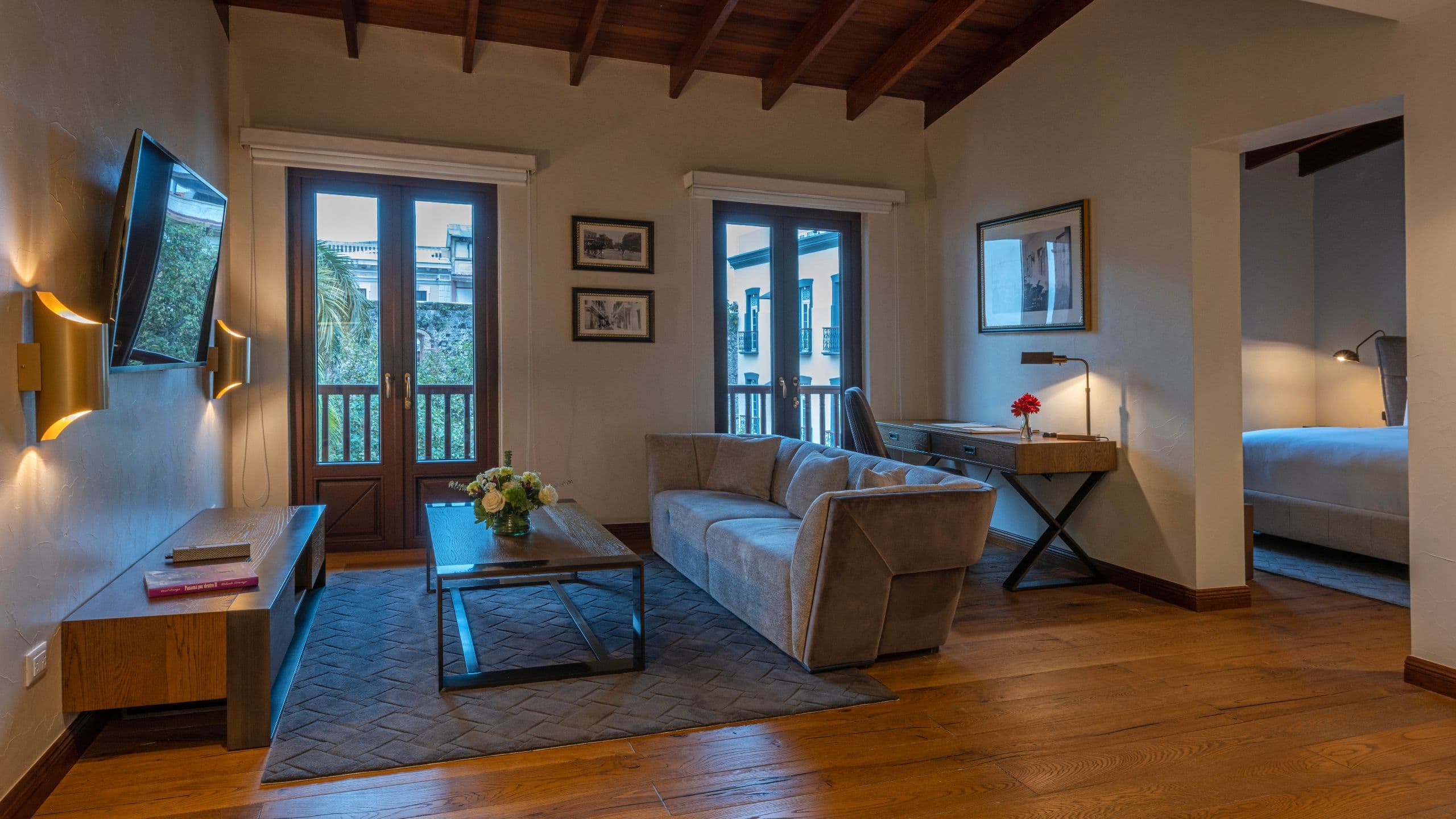Hotel La Compañia King Suite Living Room Spanish Wing