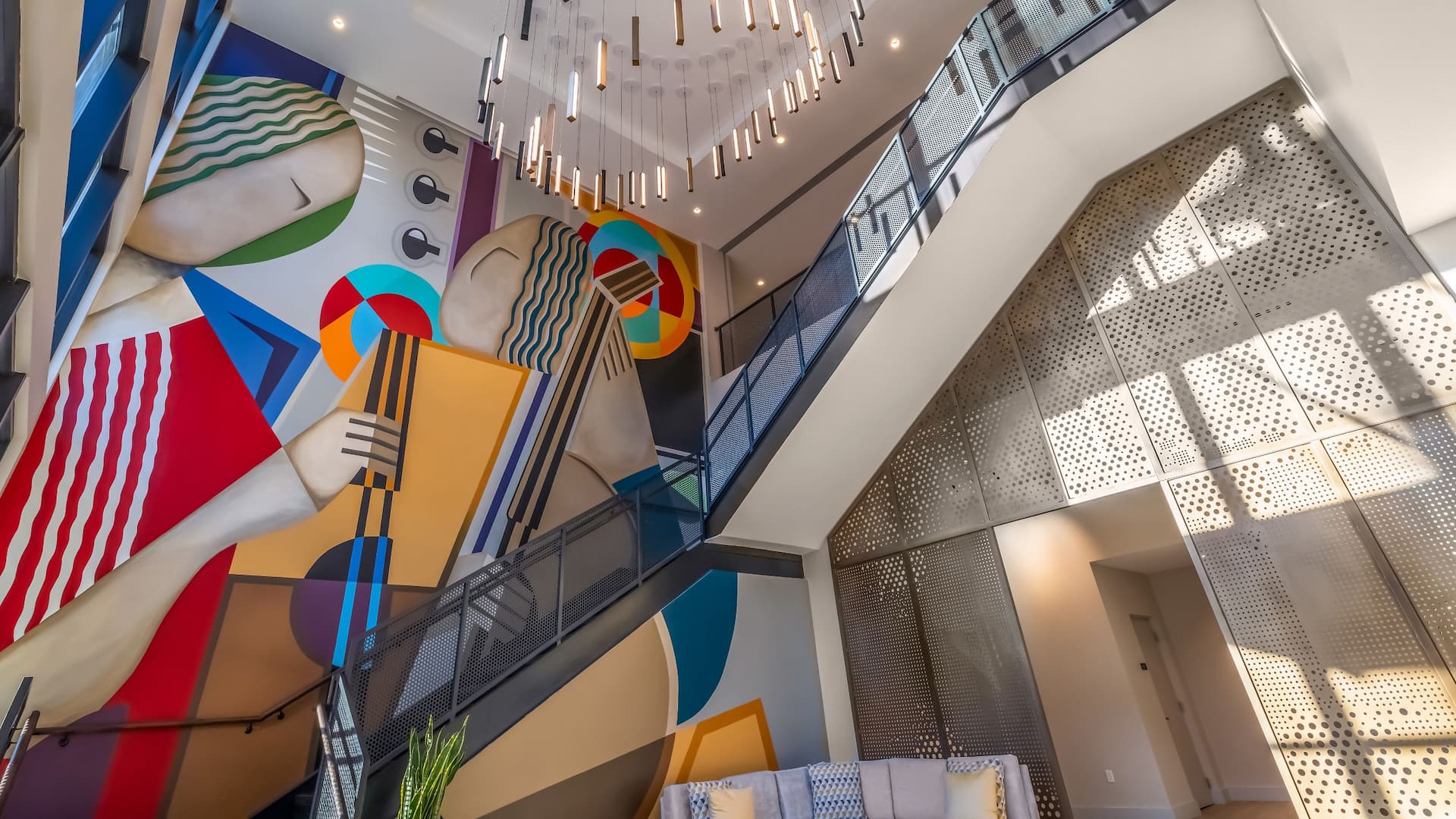 Hyatt Place Gainesville Downtown Lobby Chandelier