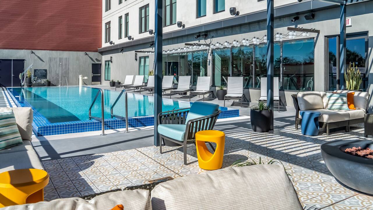Outdoor Seating Pool View