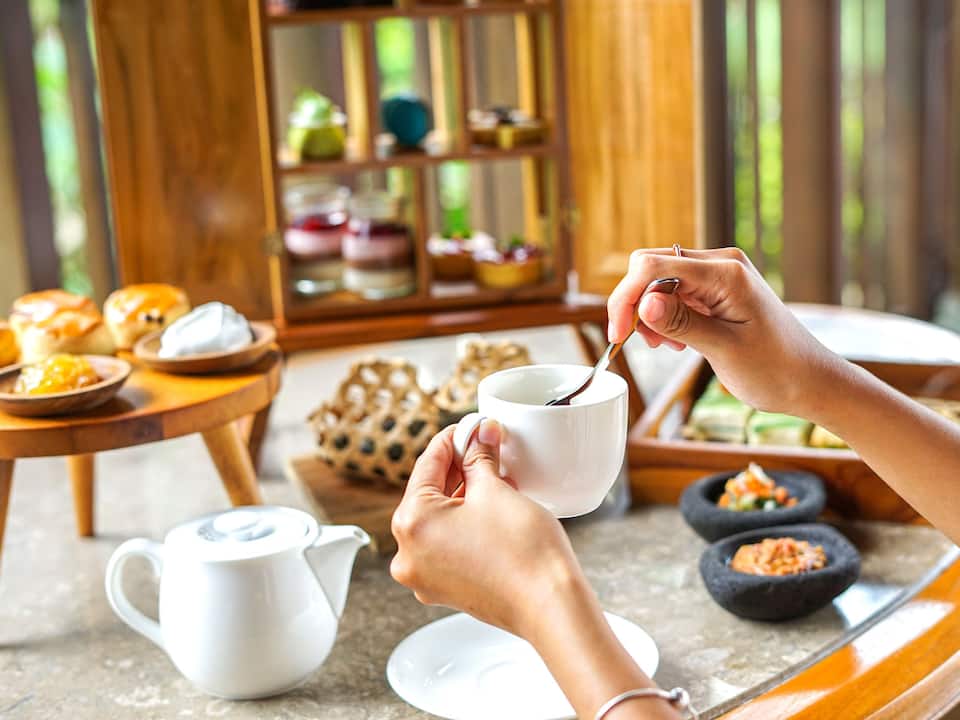 Afternoon tea at Hyatt Restaurant in Bali