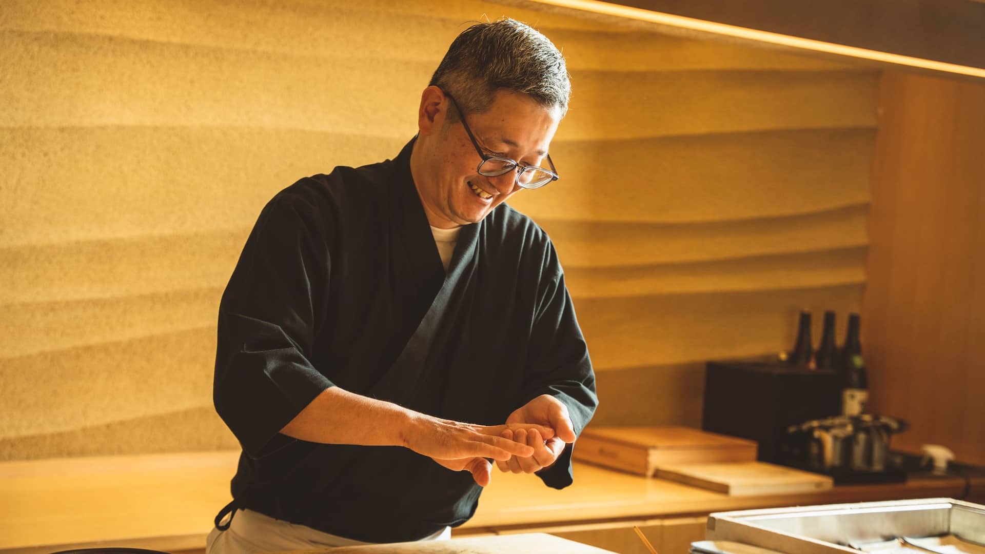 1 of 5 Hyatt Regency Seragaki Island, Okinawa Okaro Shirakachi Sushi Chef Hands