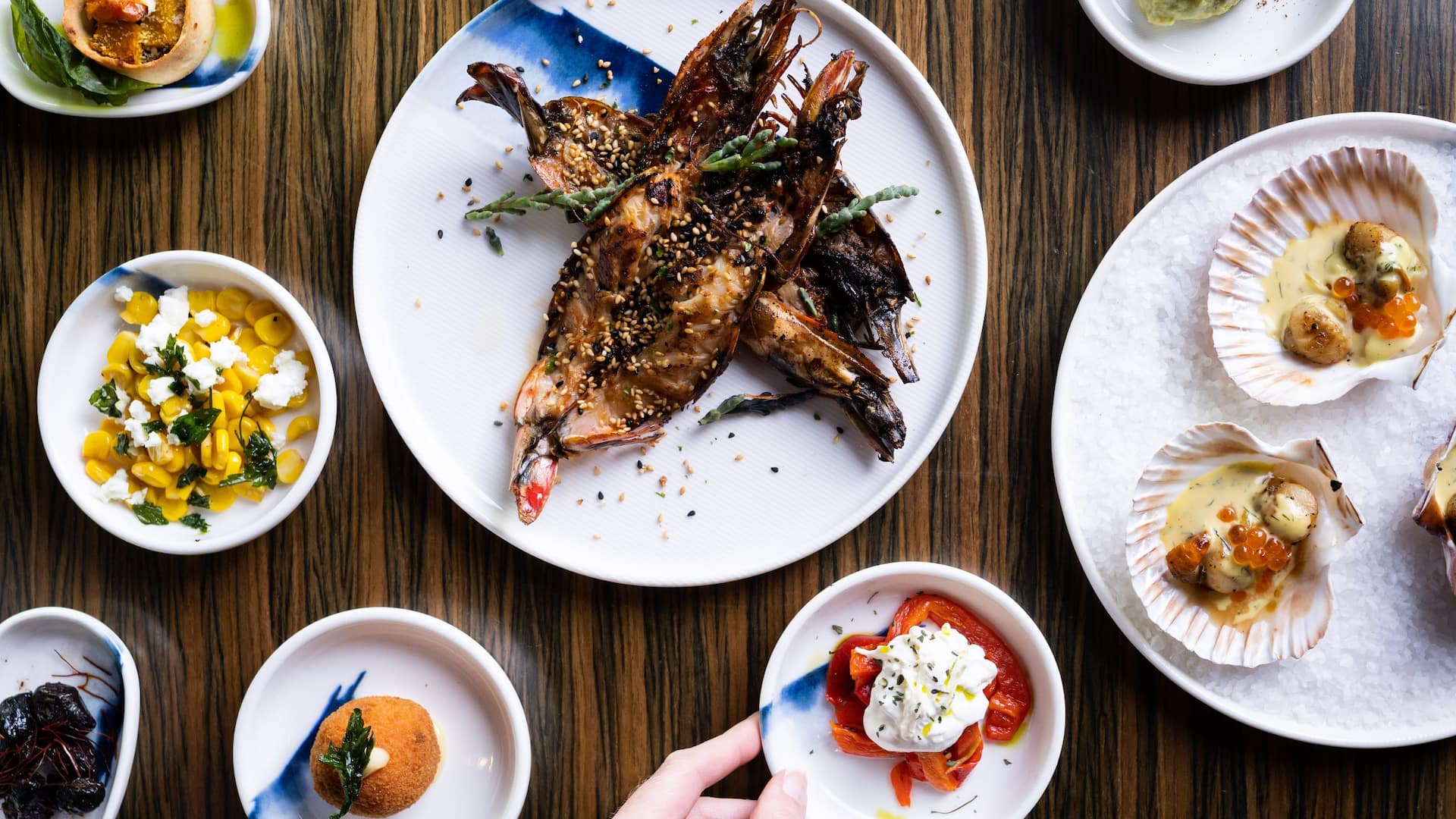 Hyatt Regency Sydney Sailmaker Seafarer Dinner Prawns Spread