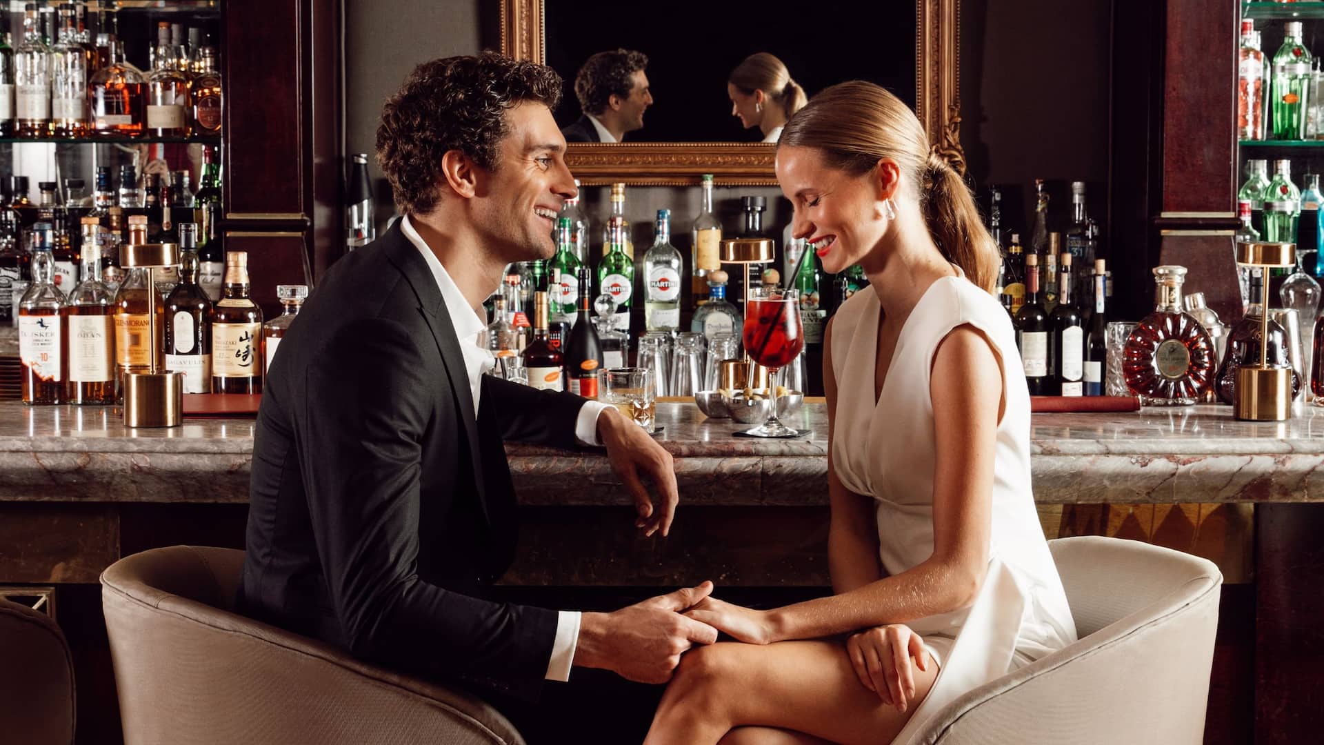 3 of 6 Grand Hyatt Istanbul Valentines Day Couple Library Bar