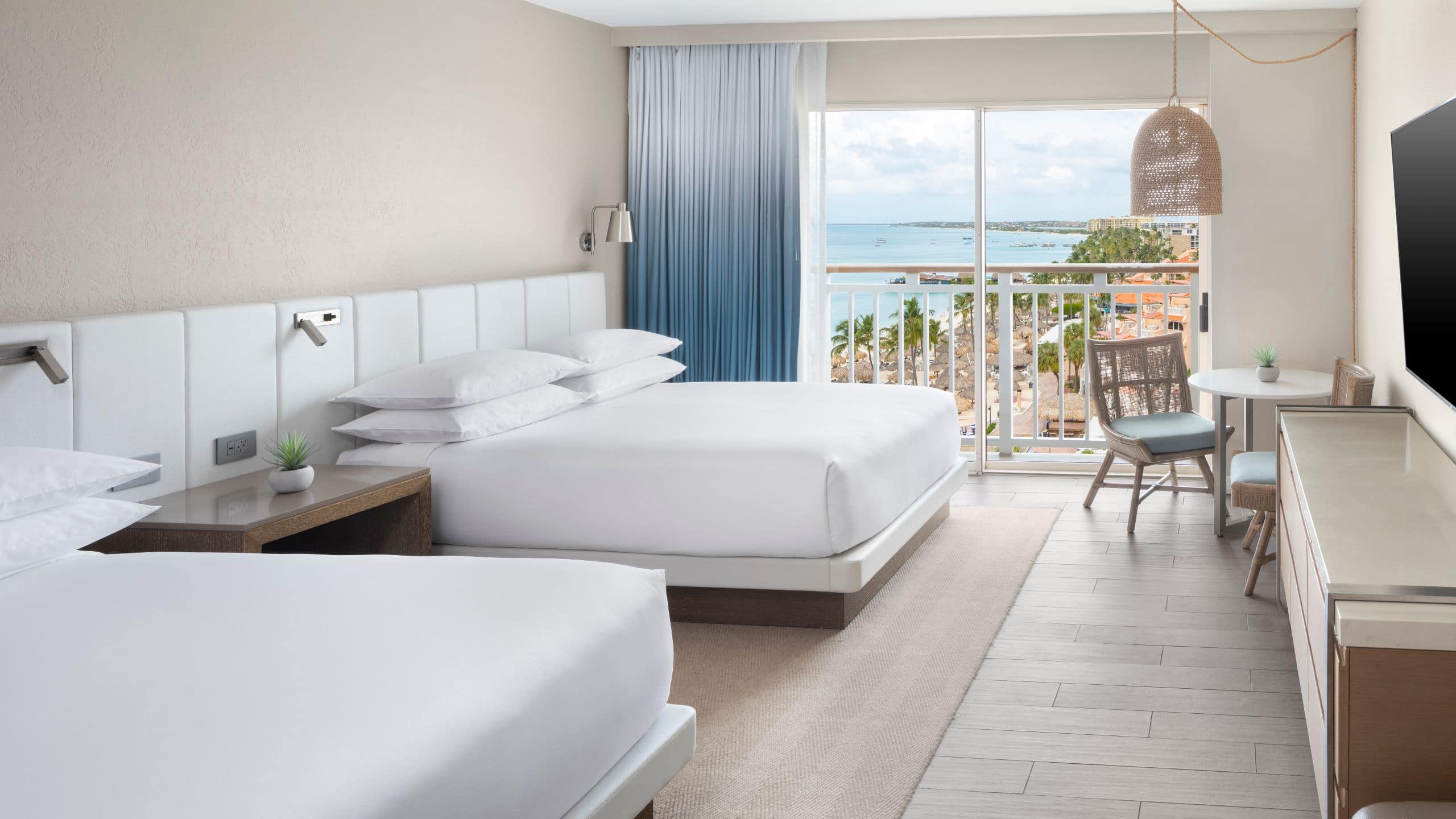 Hyatt Regency Aruba Resort Spa and Casino Two Queen Beds Guestroom Ocean View