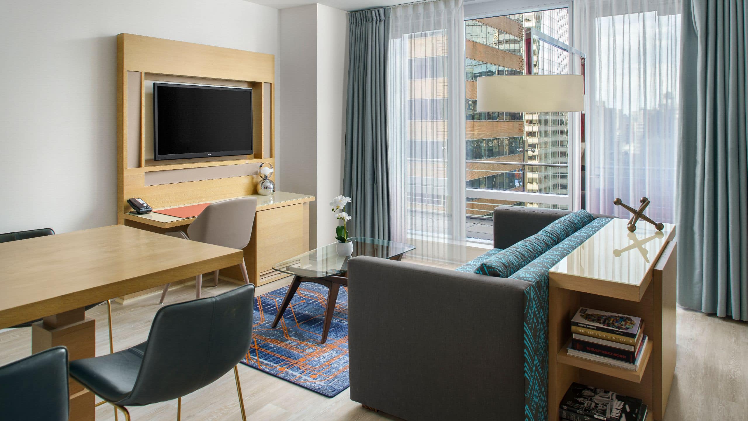2 of 5 Hyatt Centric Times Square New York Premier Suite Living Room Day