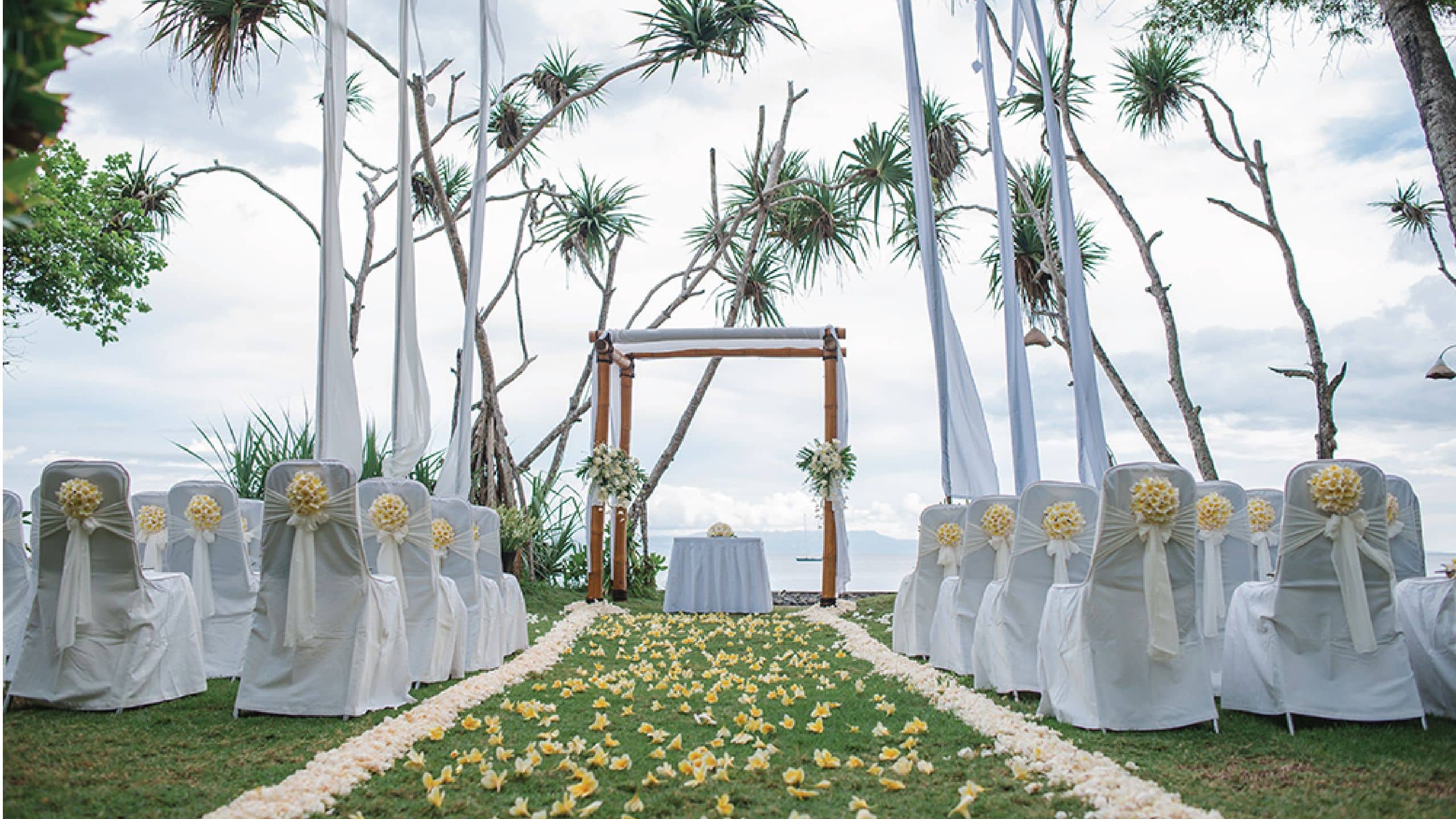 Alila Manggis Wedding Ceremony Aisle