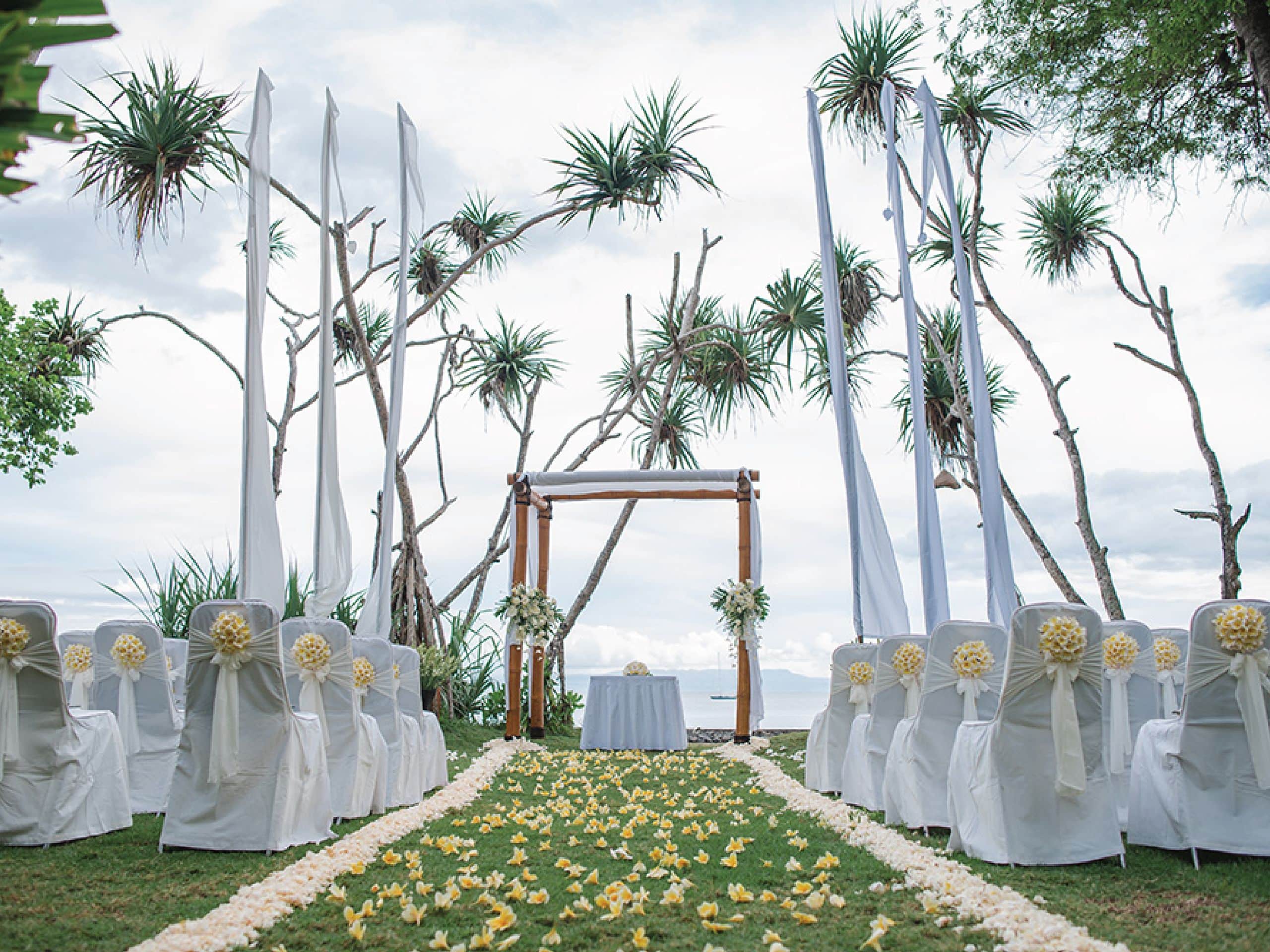 Alila Manggis Wedding Ceremony Aisle