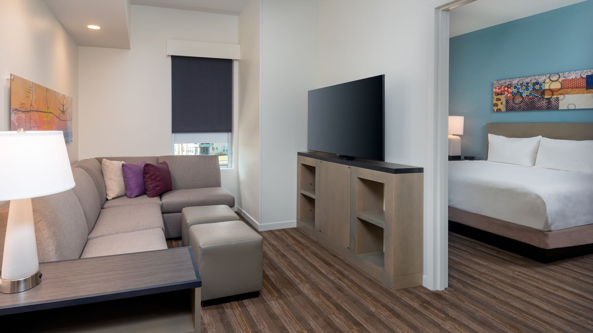 Hyatt House Orlando Airport One Bed Kitchen King Living Room