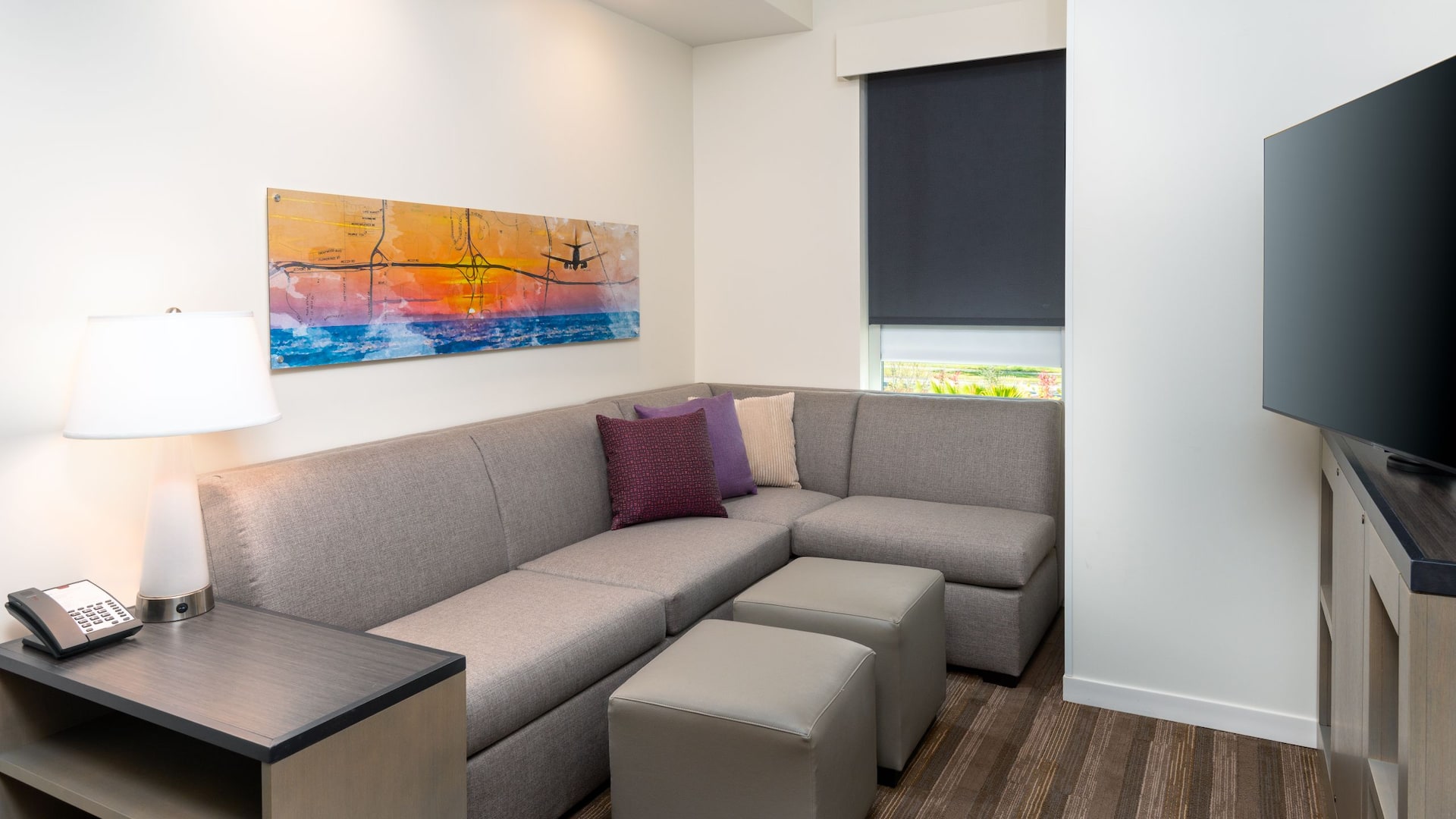 Hyatt House Orlando Airport Studio Kitchen Living Room