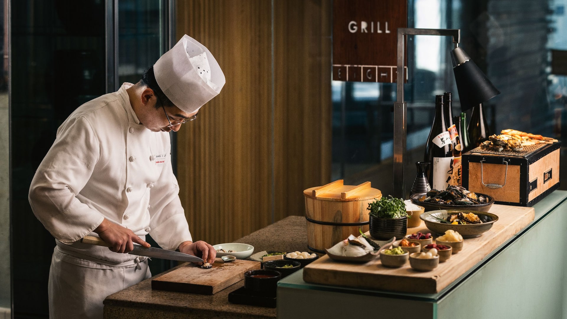 Grand Hyatt Incheon Abalone Grill Chef Cooking