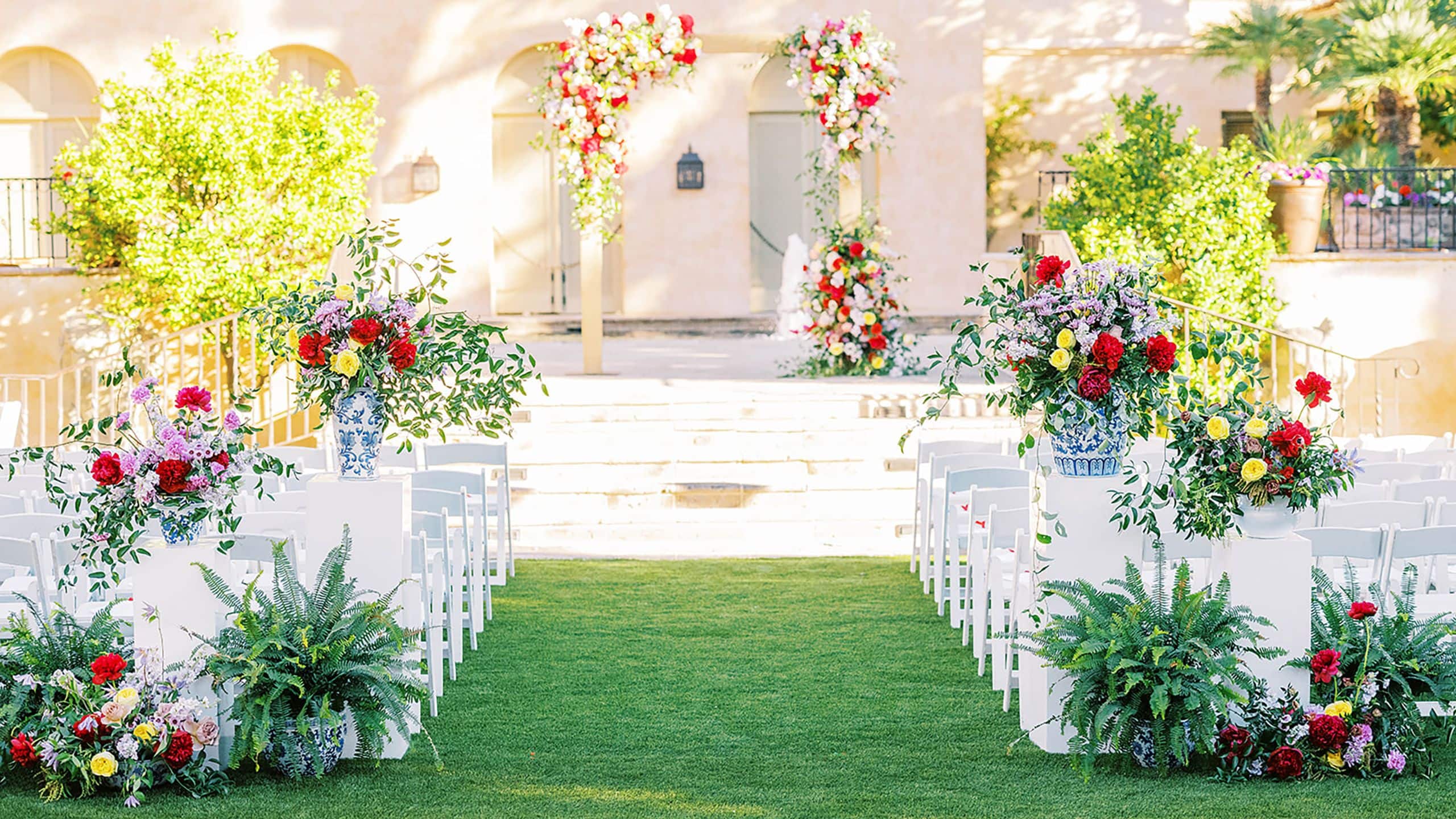 Royal Palms Resort and Spa Wedding Ceremony Vernadero Lawn